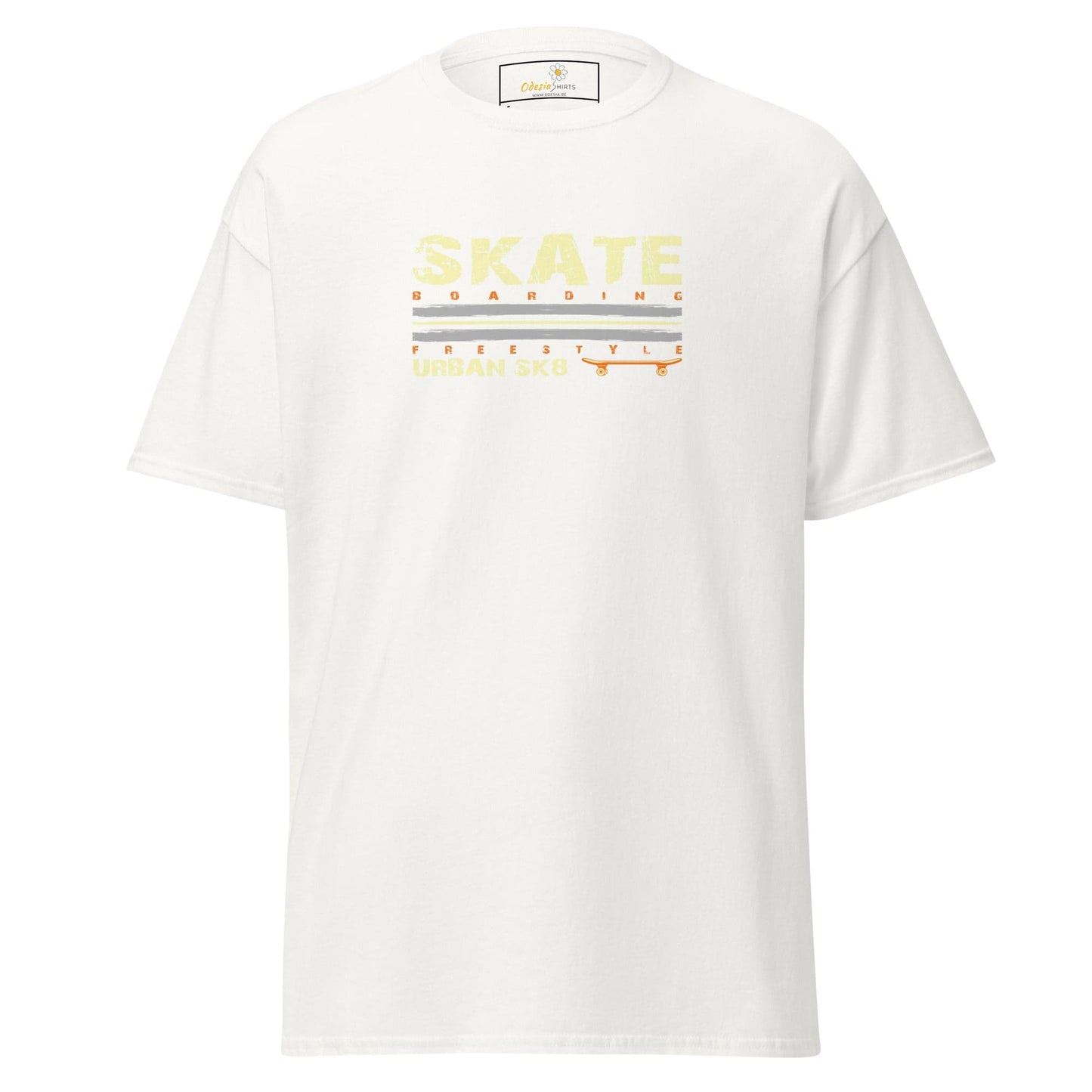 Unisex classic t-shirt - SPORT SKATEBOARDING - REGULAR - White / S