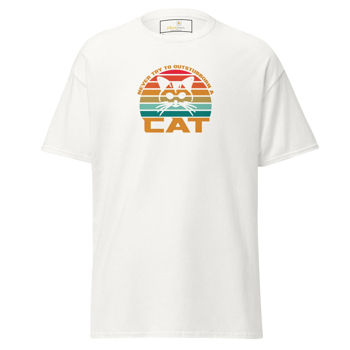 Unisex classic t-shirt - ANIMALS DONT TRY CAT - REGULAR - White / S