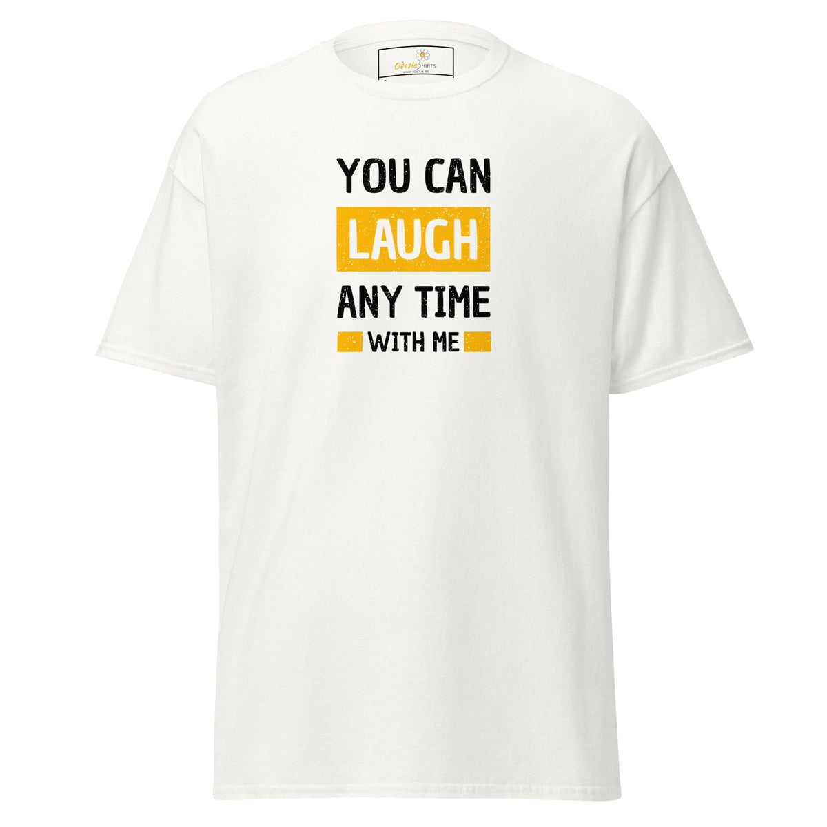 Unisex classic t-shirt - FUN TEXT YOU CAN LAUGH - REGULAR - White / S