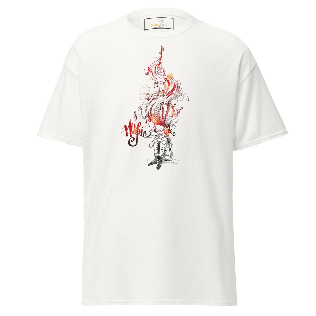 Unisex classic t-shirt - MUSIC GUY THOUGHTS - REGULAR - White / S