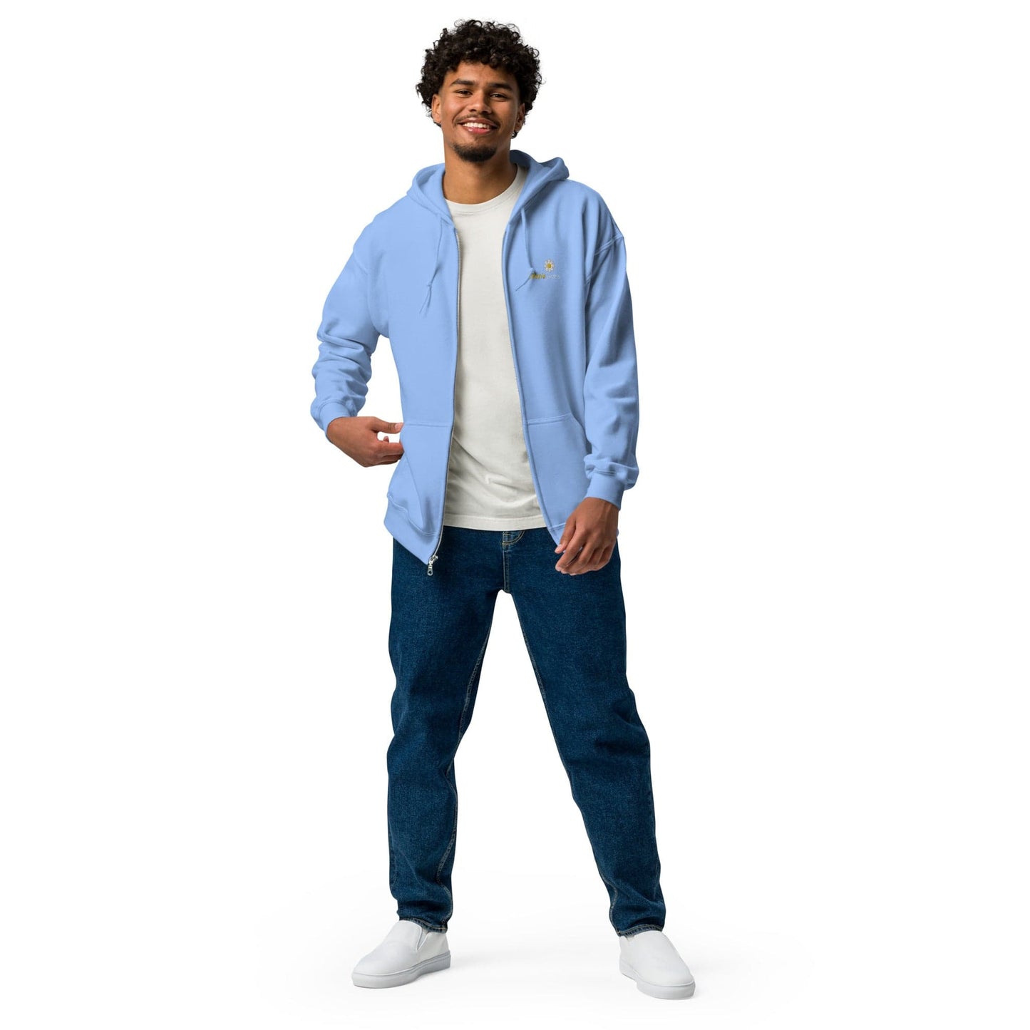 ODESIA’S Unisex heavy blend zip hoodie - Carolina Blue / S