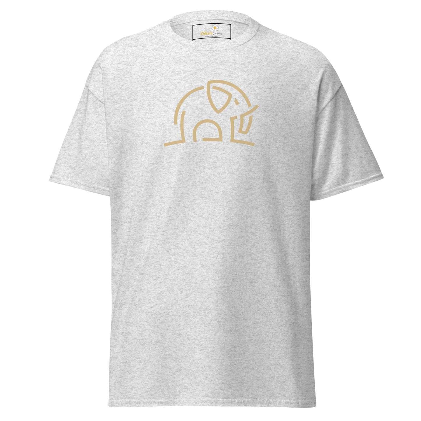 Unisex classic tee - WILD LIFE ELEPHANT LINES - Ash / S