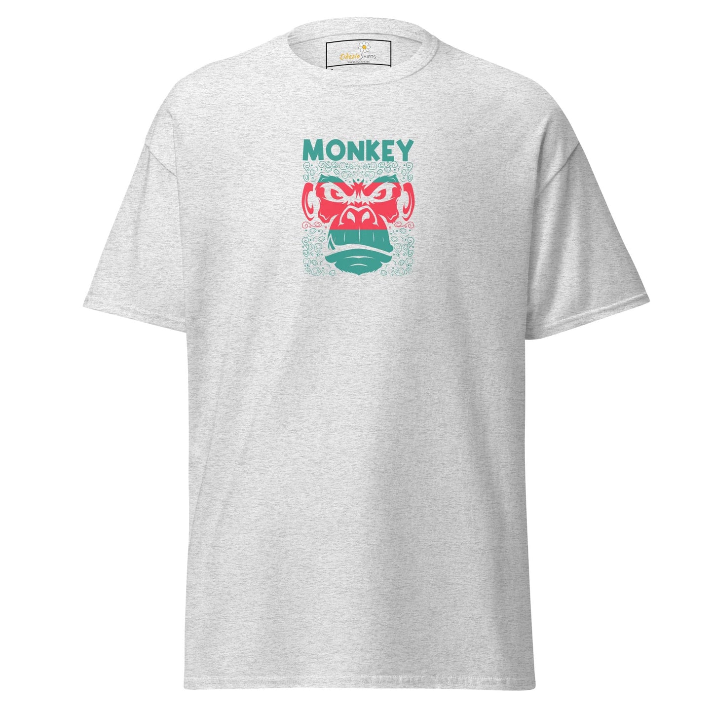 Unisex classic tee - WILD LIFE MONKEY - REGULAR - Ash / S