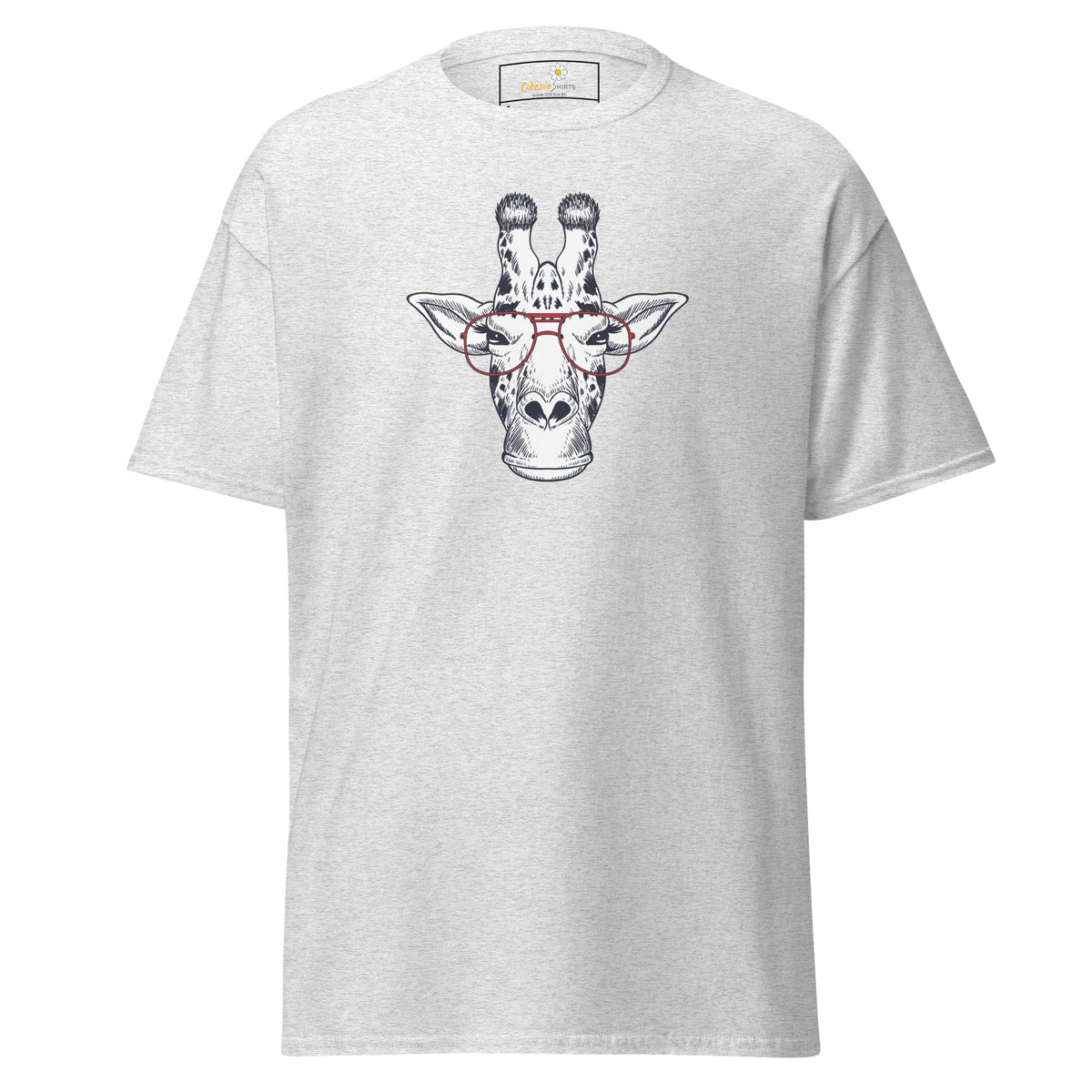Unisex classic tee - WILD LIFE FUN GIRAFFE GLASSES - REGULAR - Ash / S