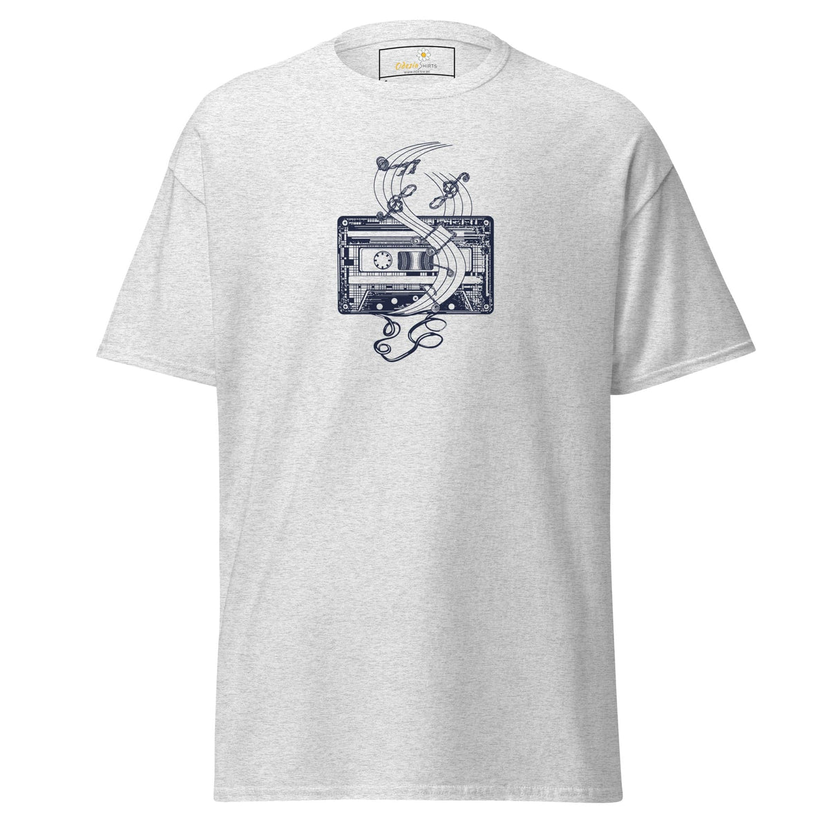 Unisex classic t-shirt - MUSIC TAPE - REGULAR - Ash / S