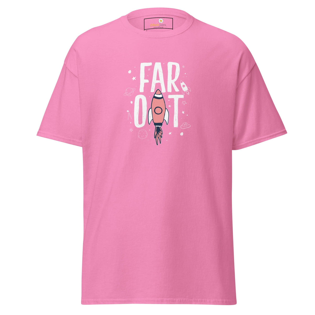 Unisex classic t-shirt - SPACE FAR OUT - REGULAR - Azalea / S