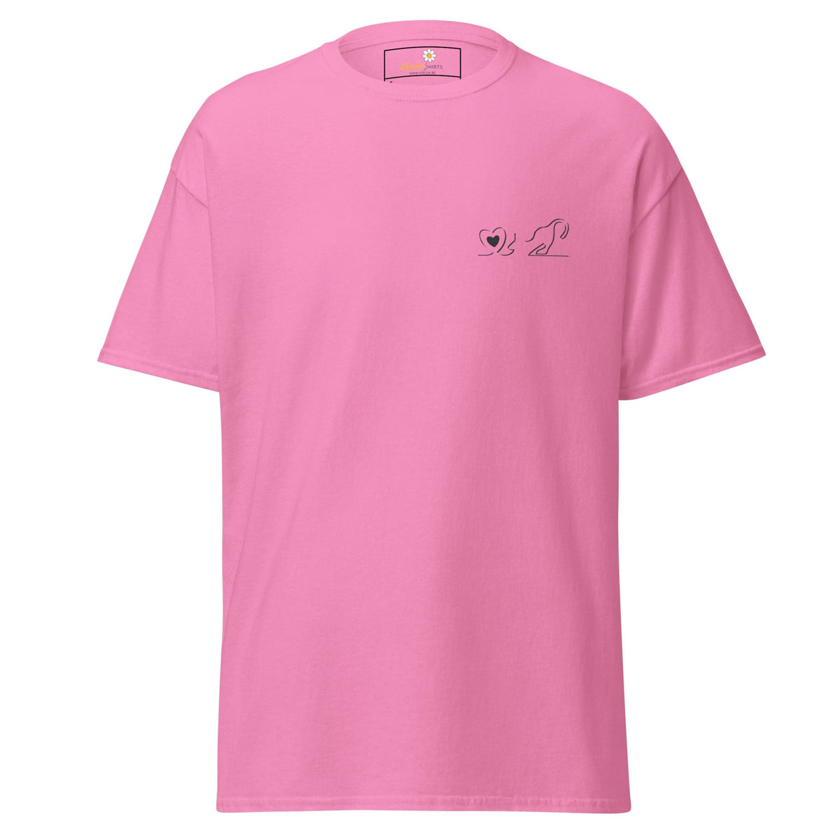 Unisex classic tee - ANIMALS LOVE CAT POCKET - REGULAR - Azalea / S