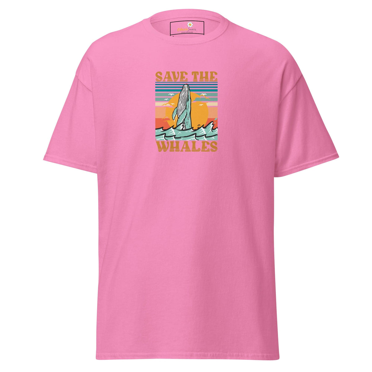 Unisex classic tee - WILD LIFE SAVE THE WHALES - REGULAR - Azalea / S