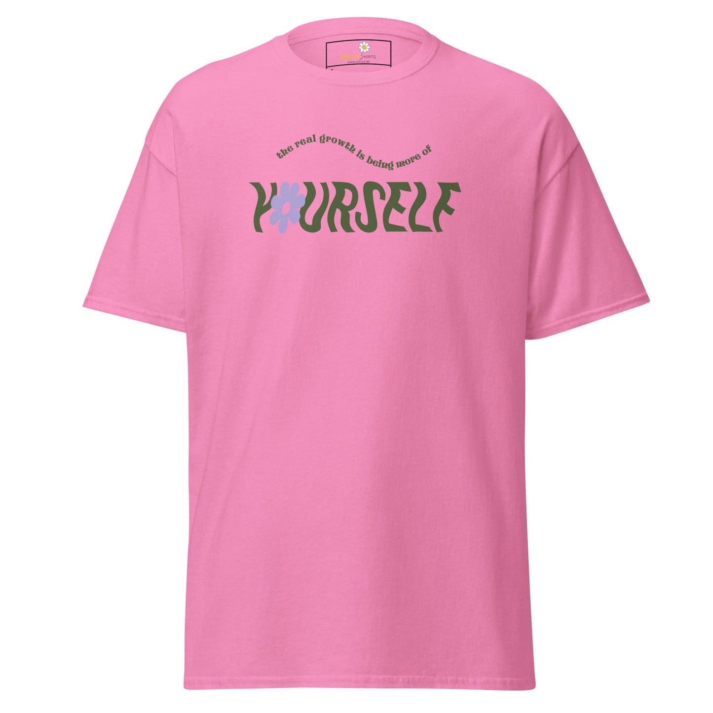 Unisex classic t-shirt - TEXT LOVE YOURSELF - REGULAR - Azalea / S