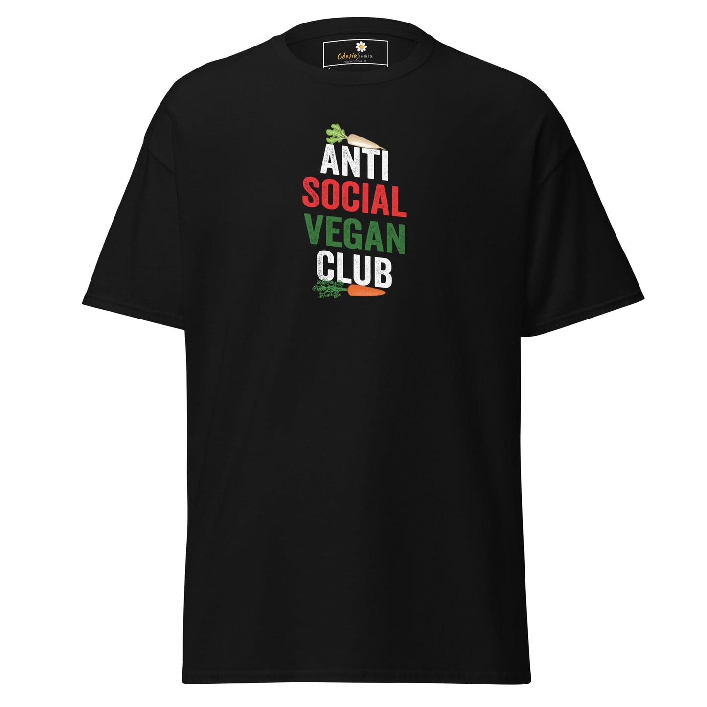 Unisex classic tee - GREEN VEGAN CLUB - REGULAR - Black / S