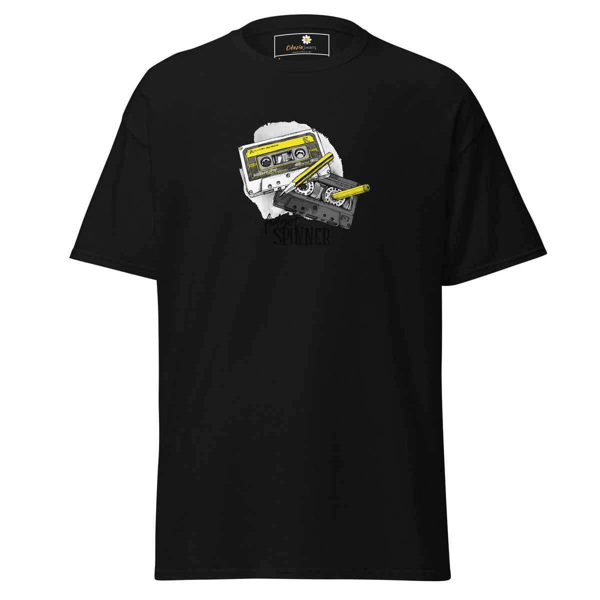 Unisex classic t-shirt - MUSIC TAPE SPINNER - REGULAR - Black / S