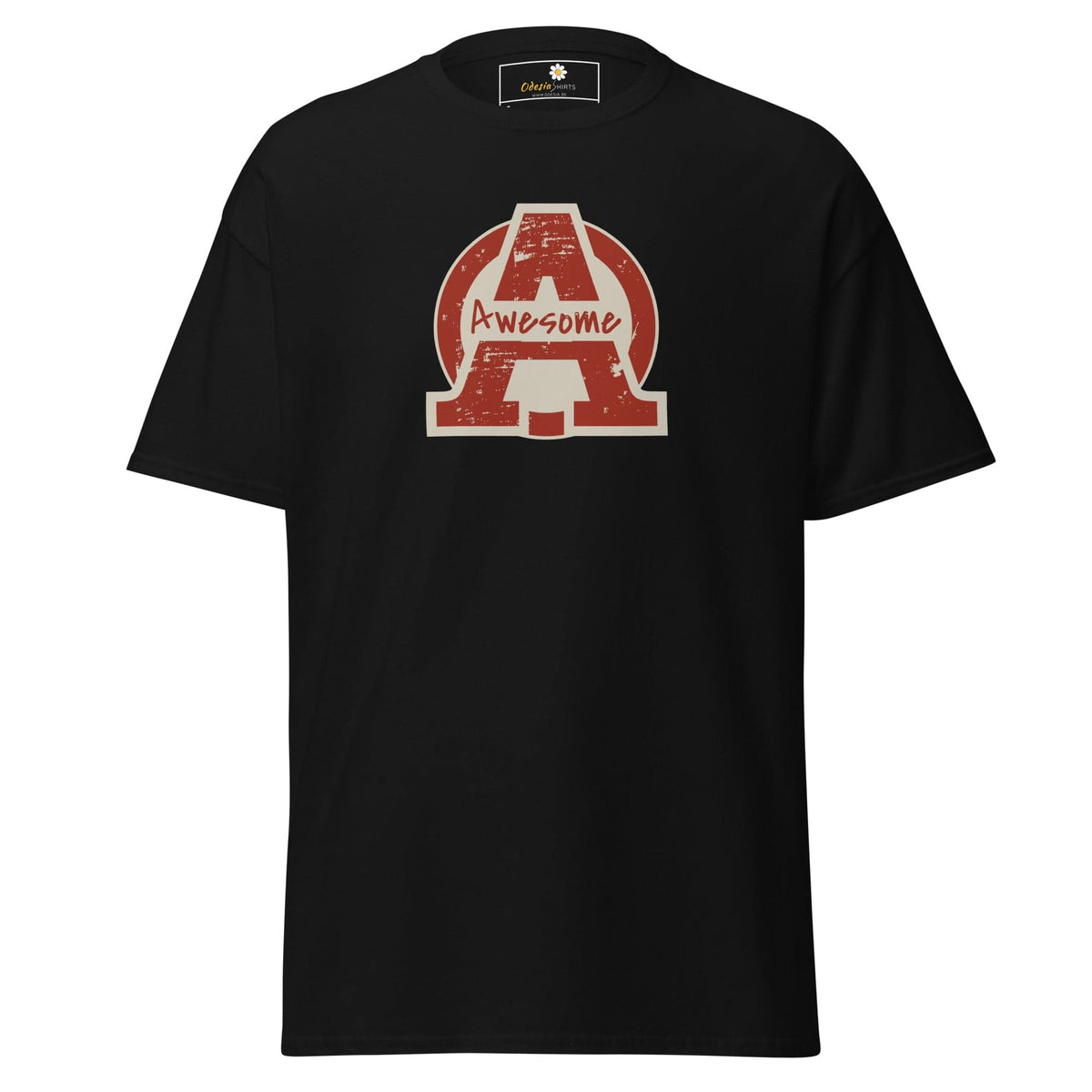 Unisex classic t-shirt - TEXT AWESOME - REGULAR - Black / S