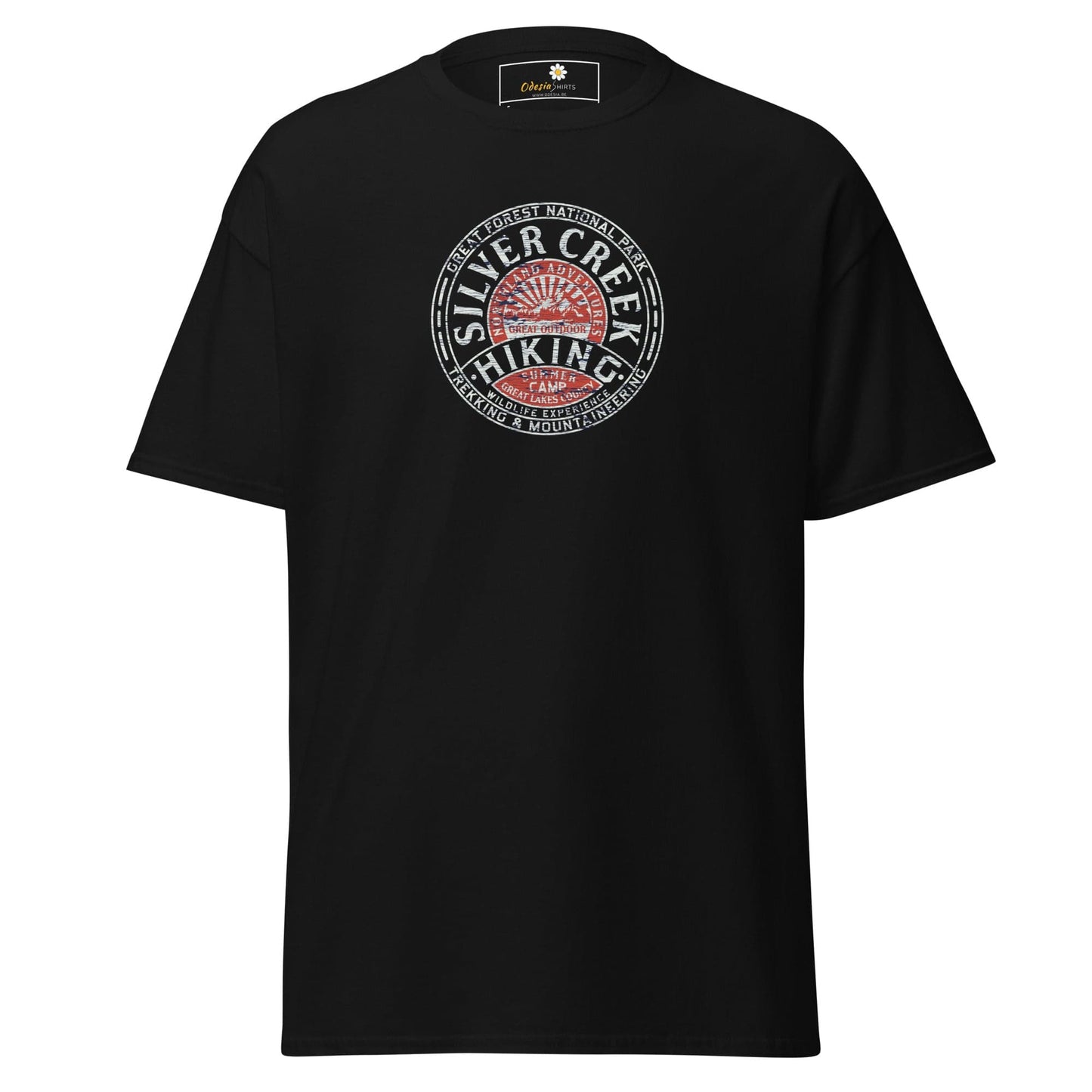 Unisex classic tee - ADVENTURE SILVER CREEK HIKING - REGULAR - Black / S