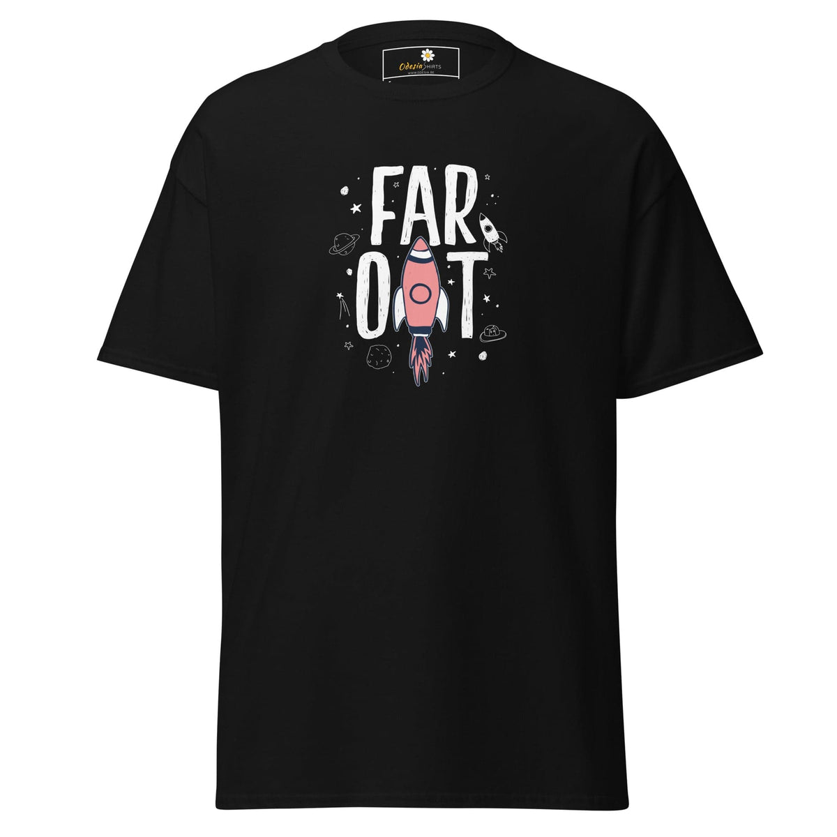 Unisex classic t-shirt - SPACE FAR OUT - REGULAR - Black / S