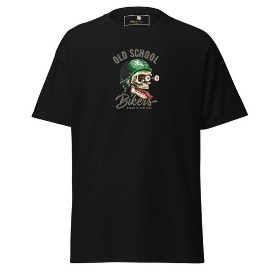 Unisex classic tee - SKULL OLD SCHOOL BIKERS - REGULAR - Black / S