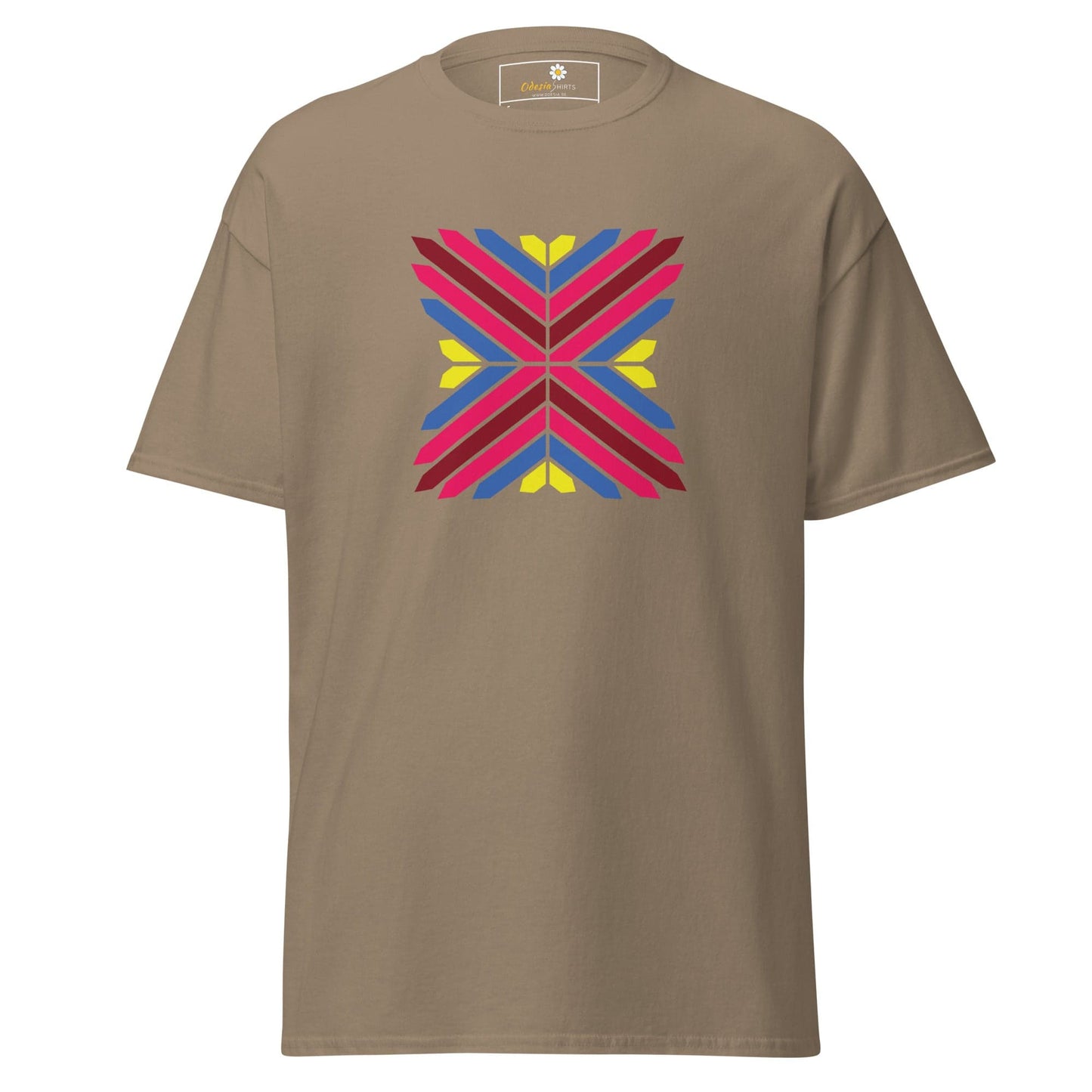 Unisex classic tee - ABSTRACT TRIANGLES - REGULAR - Brown Savana / S