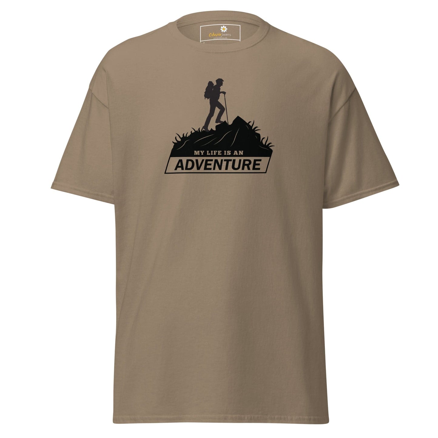 Unisex classic t-shirt - ADVENTURE MOUNTAIN - REGULAR - Brown Savana / S