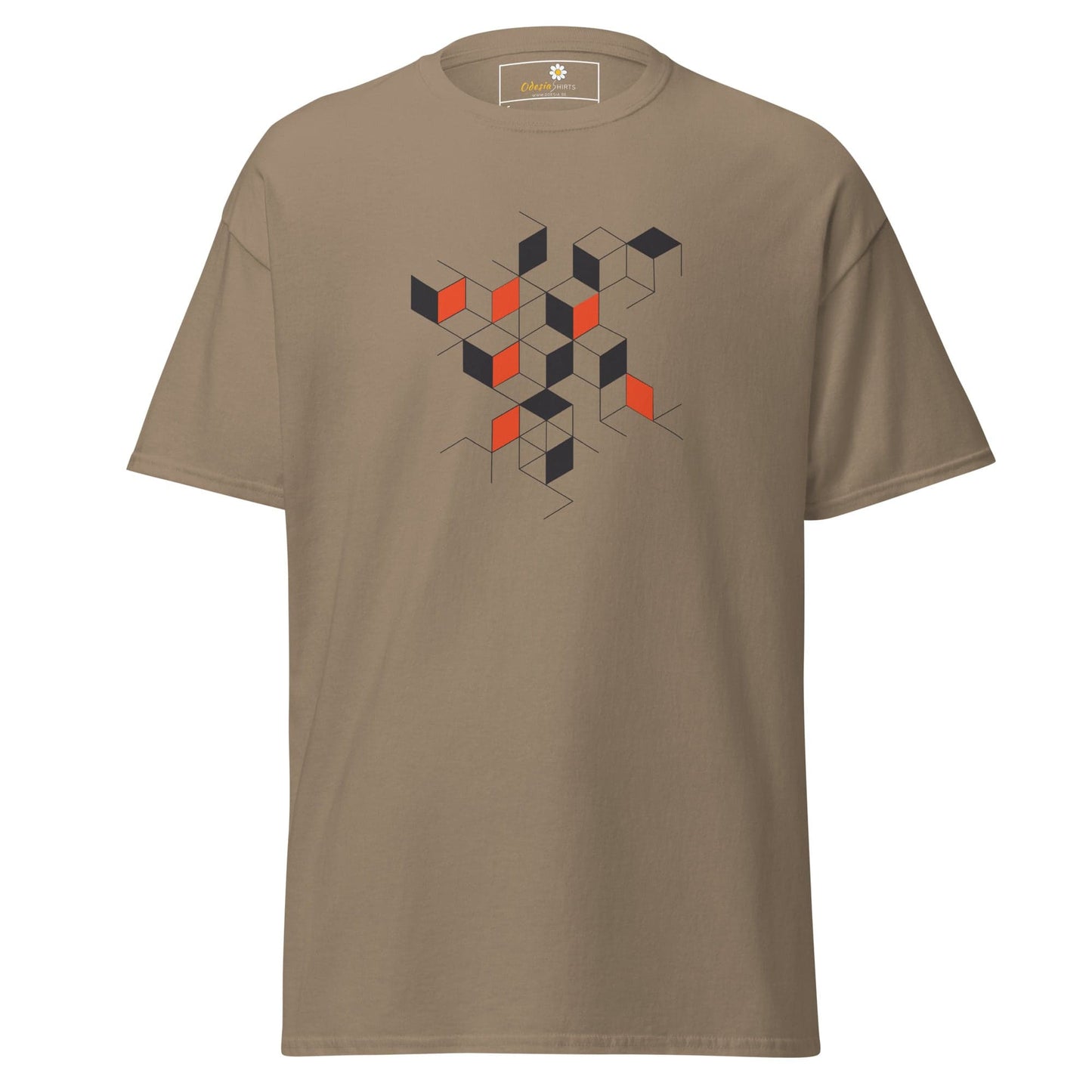 Unisex classic tee - ABSTRACT SQUARES - REGULAR - Brown Savana / S
