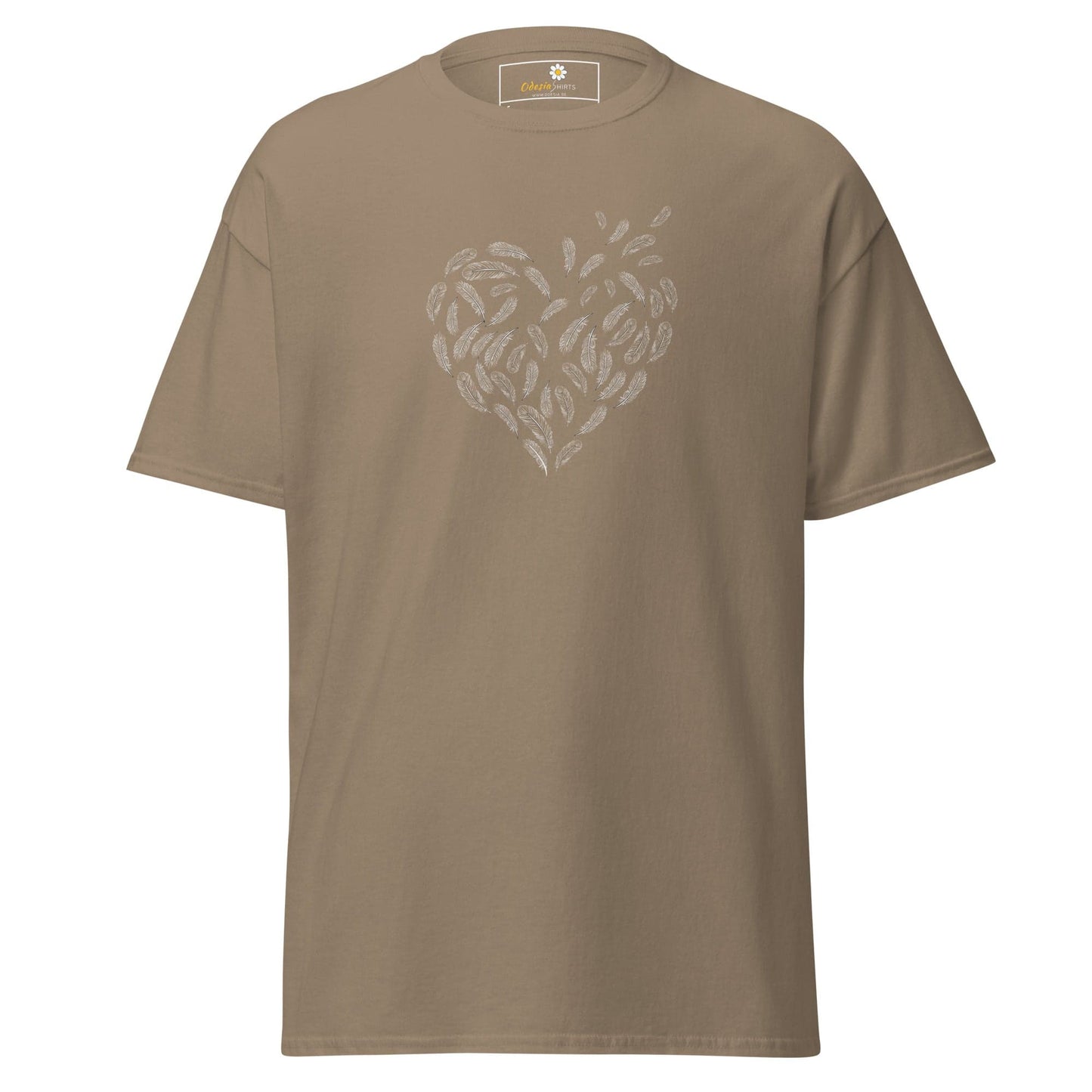 Unisex classic tee - POSITIVE FEATHER HEART - REGULAR - Brown Savana / S