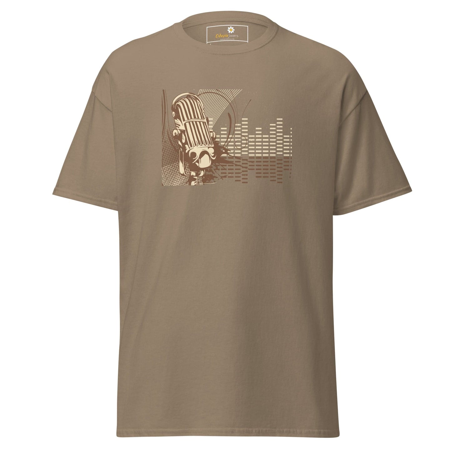 Unisex classic tee - MUSIC MICROPHONE - REGULAR - Brown Savana / S