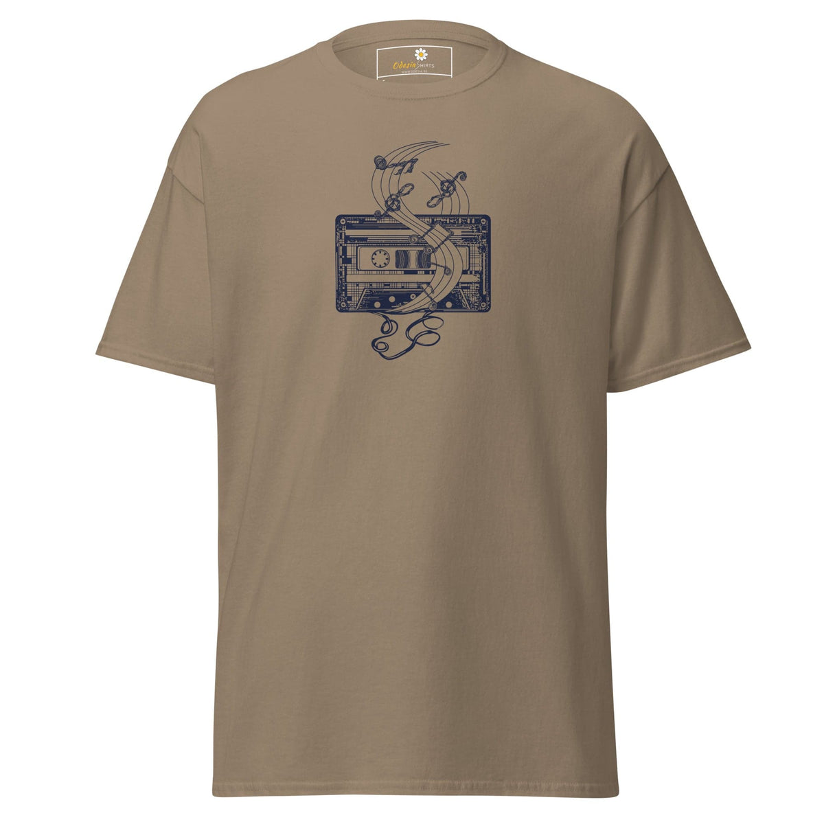 Unisex classic t-shirt - MUSIC TAPE - REGULAR - Brown Savana / S