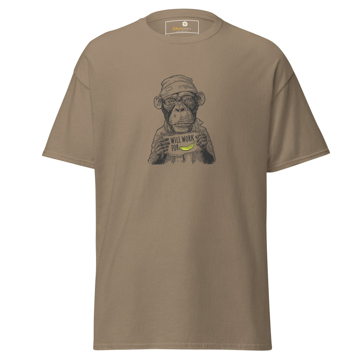 Unisex classic tee - WILD LIFE FUN WORK FOR BANANA - REGULAR - Brown Savana / S