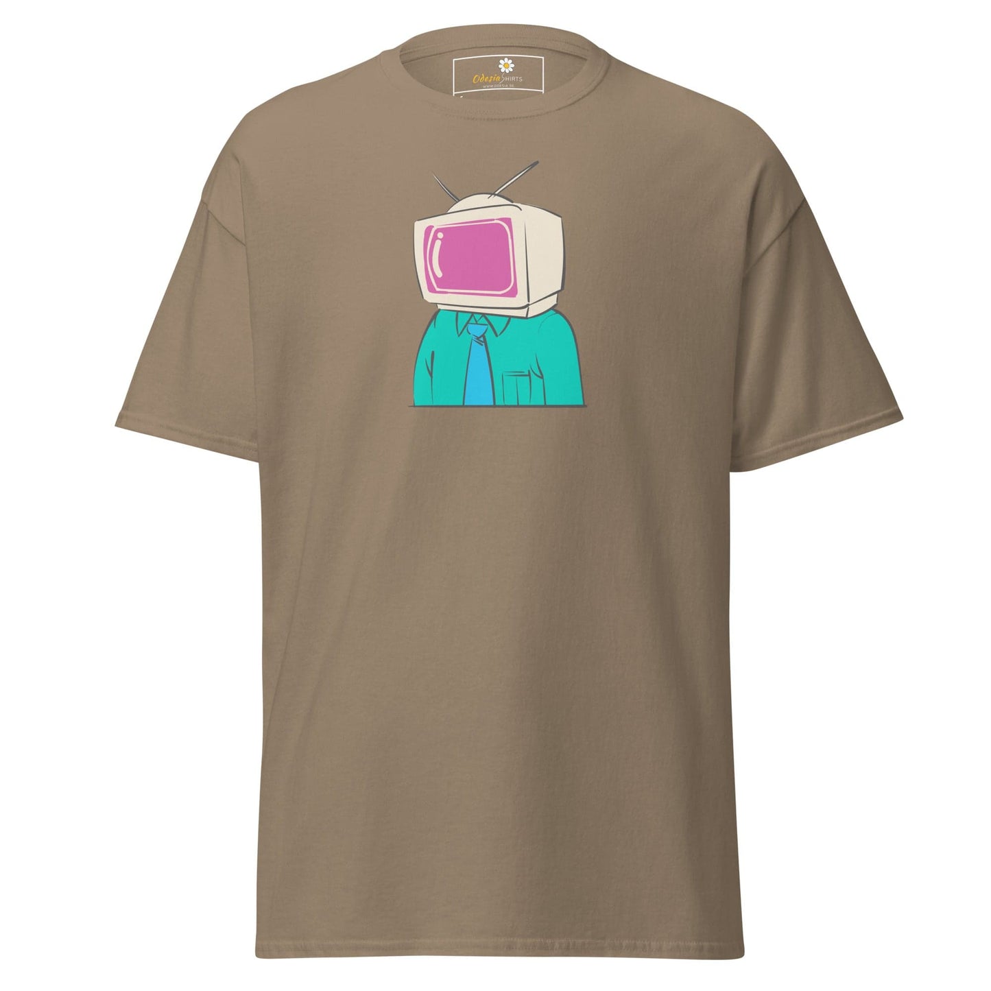 Unisex classic t-shirt - FANTASY TELEVISION HEAD - REGULAR - Brown Savana / S