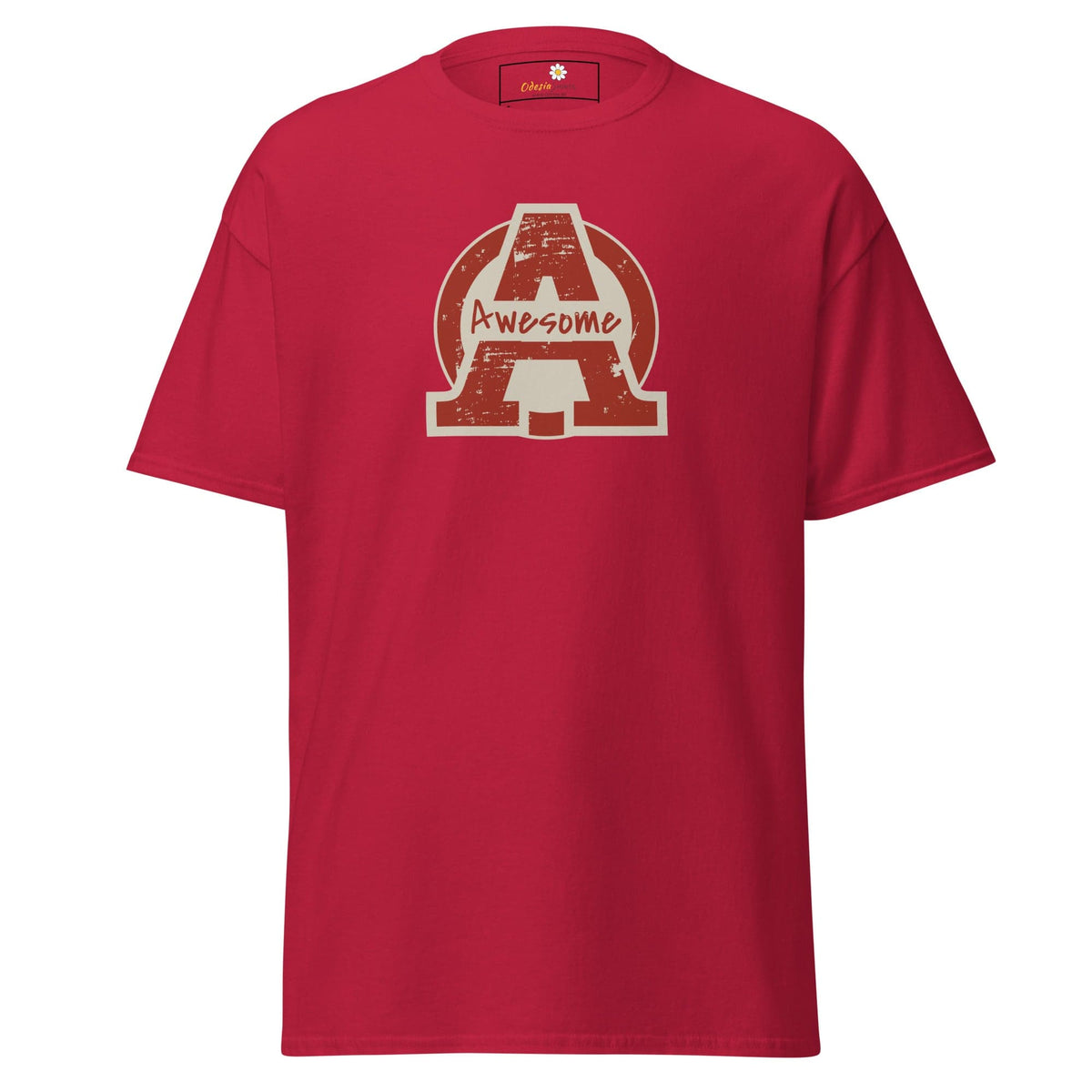 Unisex classic t-shirt - TEXT AWESOME - REGULAR - Cardinal / S