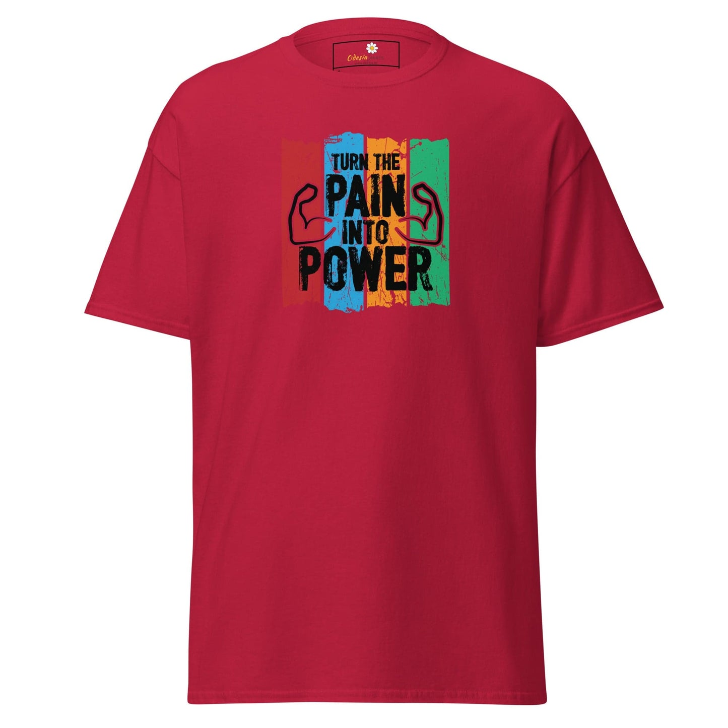 Unisex classic t-shirt - SPORT TURN THE PAIN INTO POWER - REGULAR - Cardinal / S