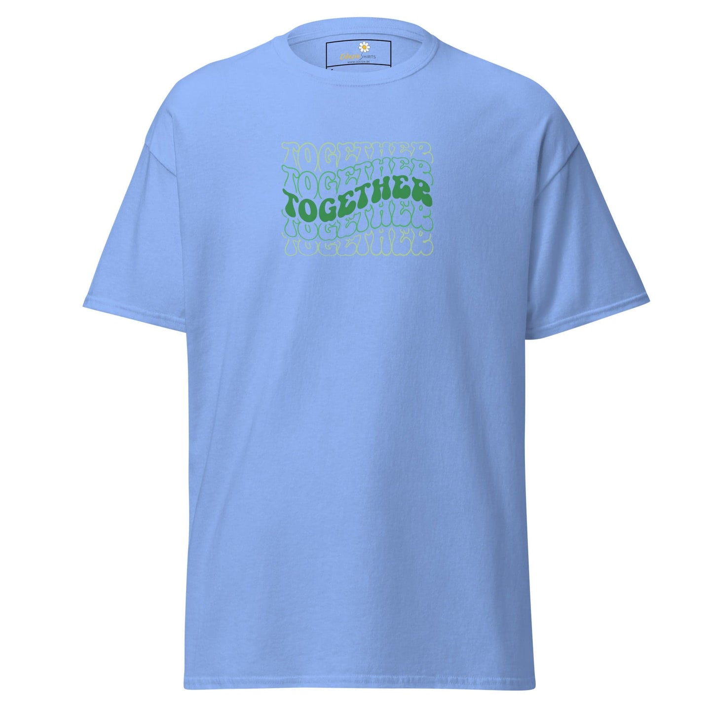 Unisex classic tee - TEXT POSITIVE TOGETHER - REGULAR - Carolina Blue / S