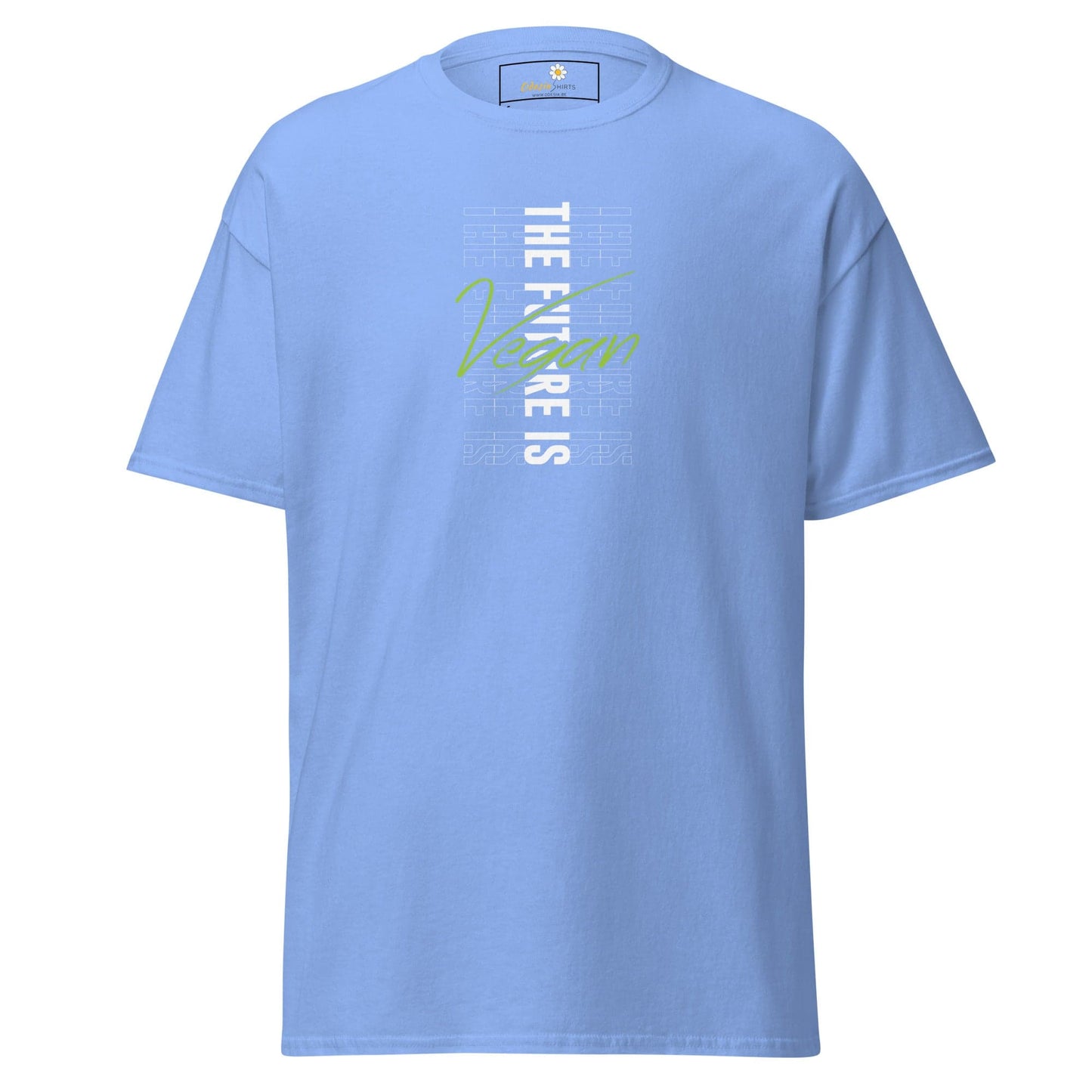 Unisex classic tee - GREEN THE FUTURE IS VEGAN - REGULAR - Carolina Blue / S