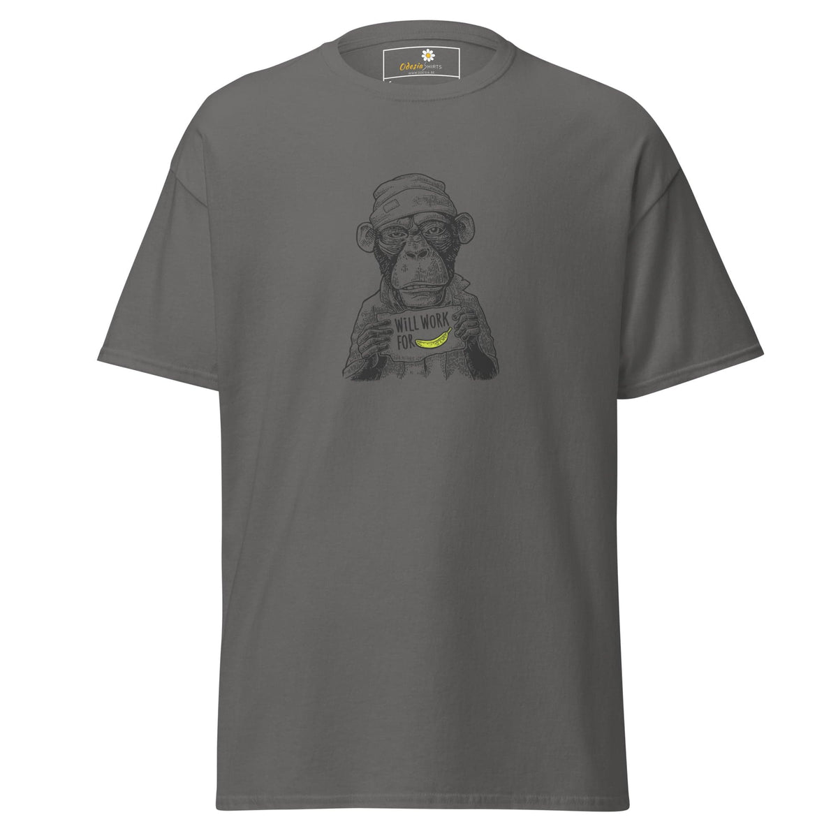 Unisex classic tee - WILD LIFE FUN WORK FOR BANANA - REGULAR - Charcoal / S