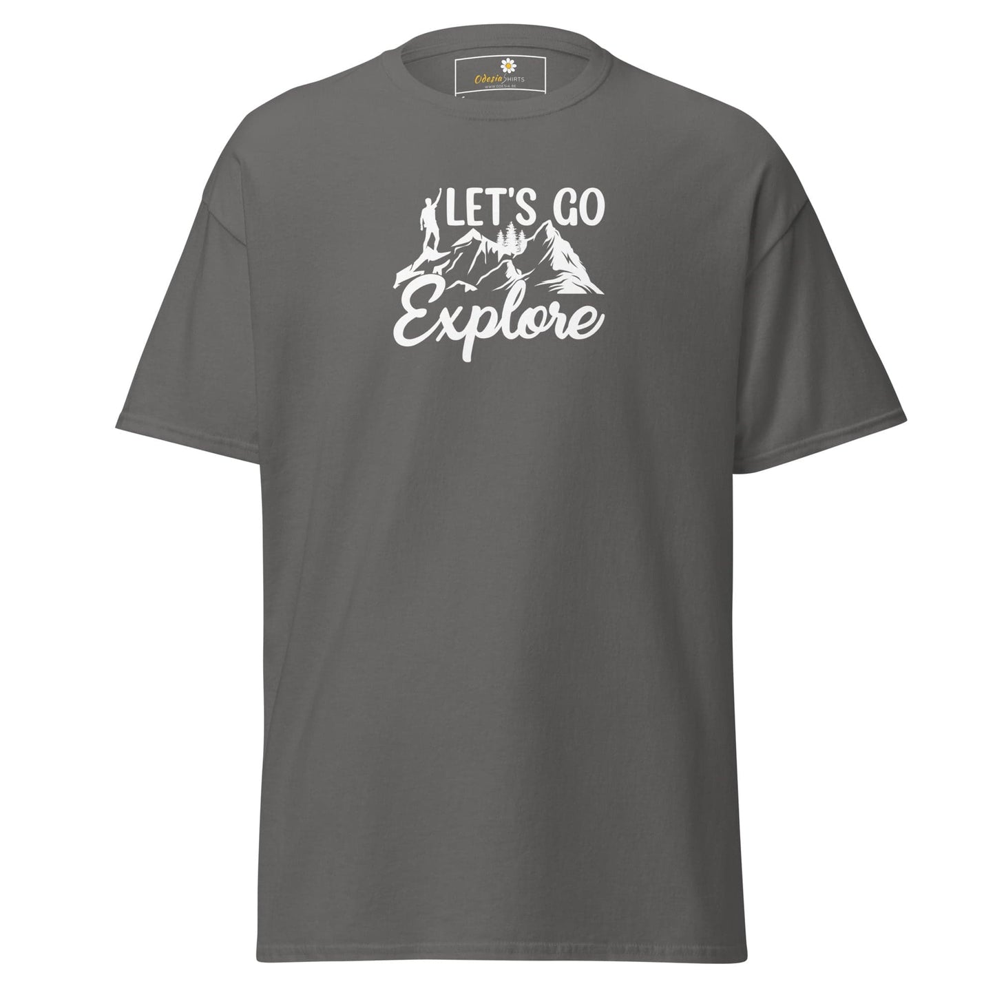 Unisex classic tee - ADVENTURE LETS GO EXPLORE - REGULAR - Charcoal / S