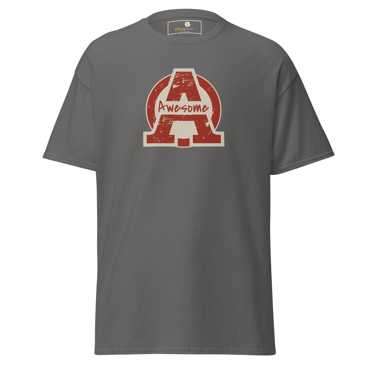 Unisex classic t-shirt - TEXT AWESOME - REGULAR - Charcoal / S