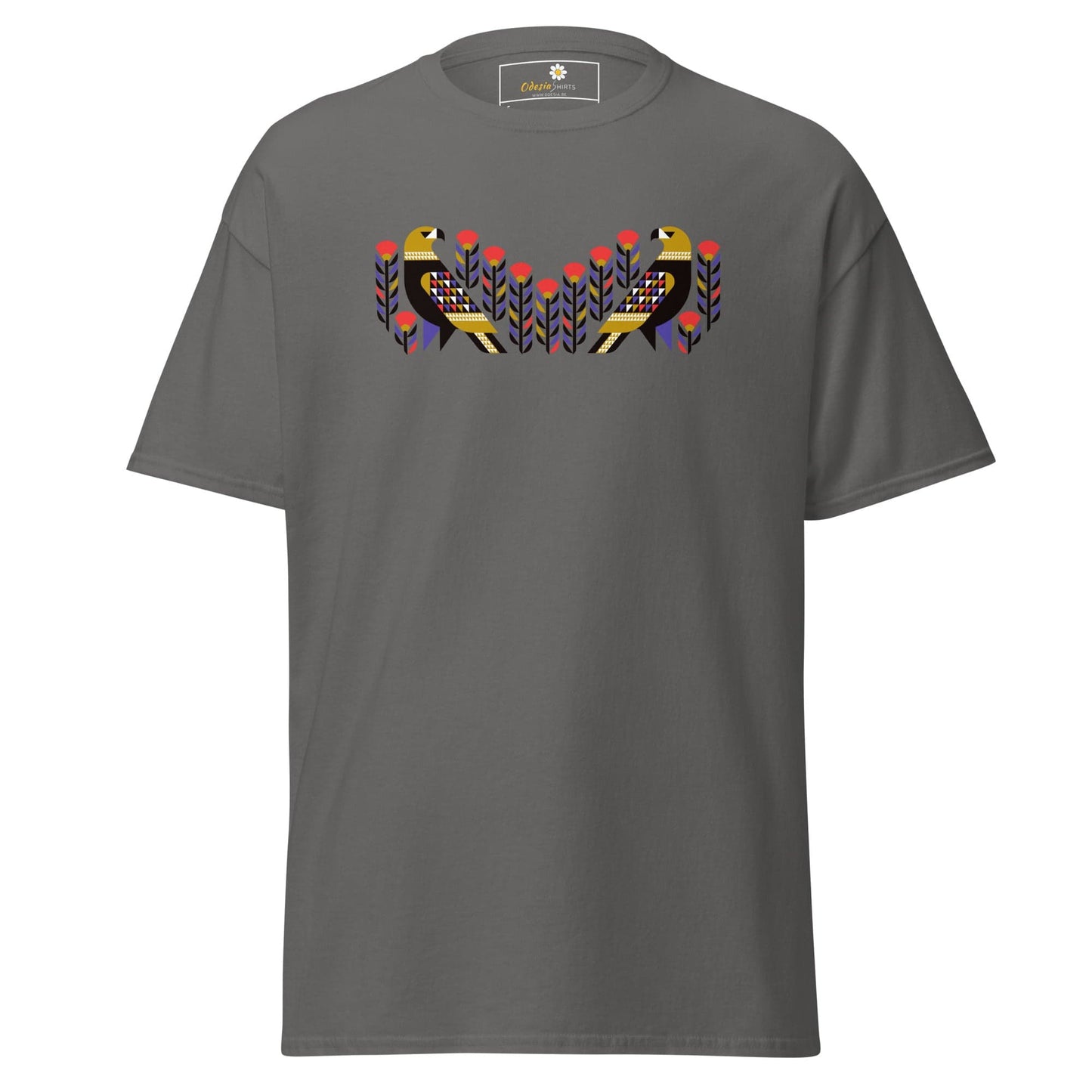 Unisex classic tee - WILD LIFE PERU BIRDS - REGULAR - Charcoal / S