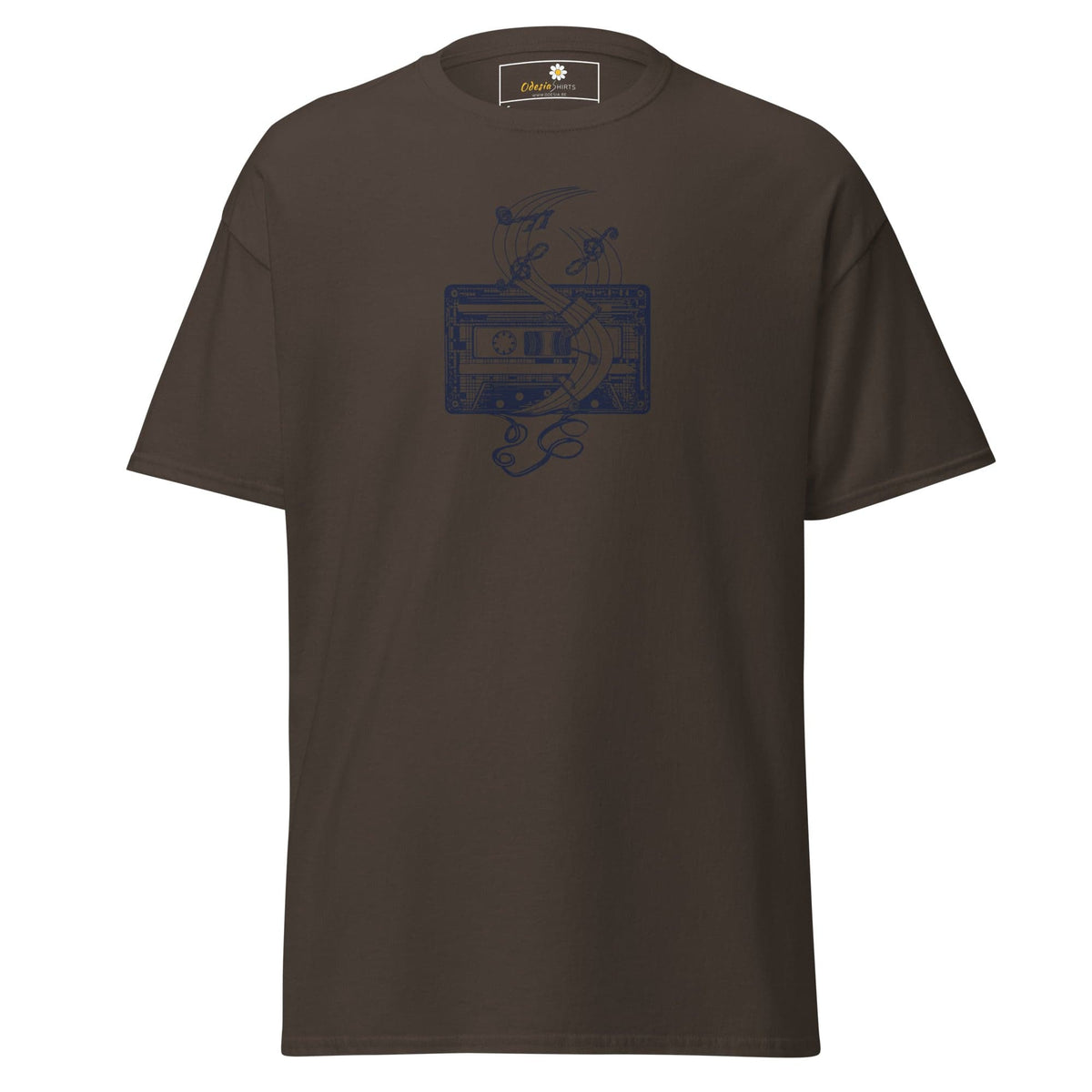 Unisex classic t-shirt - MUSIC TAPE - REGULAR - Dark Chocolate / S