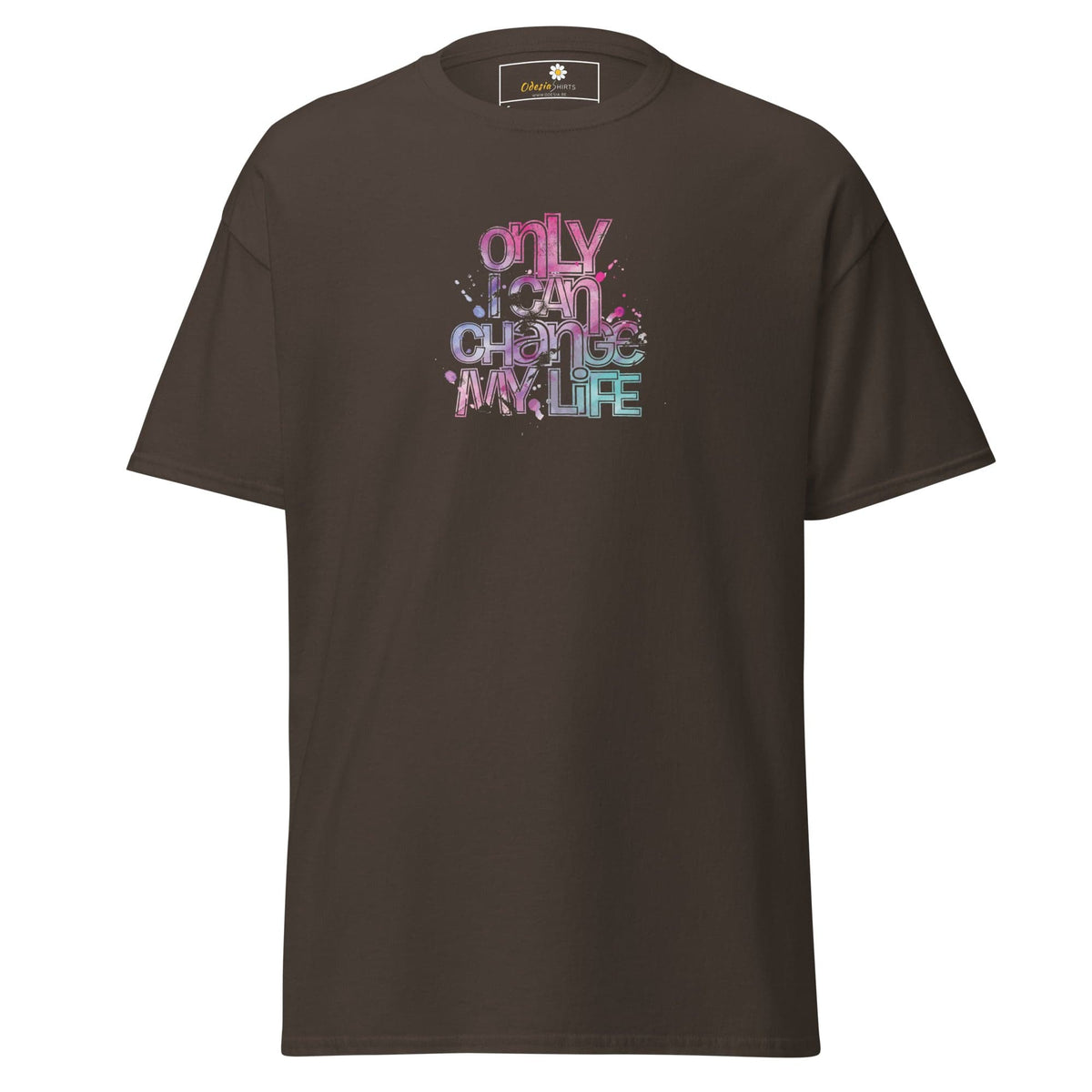 Unisex classic tee - TEXT ONLY I CAN CHANGE - REGULAR - Dark Chocolate / S