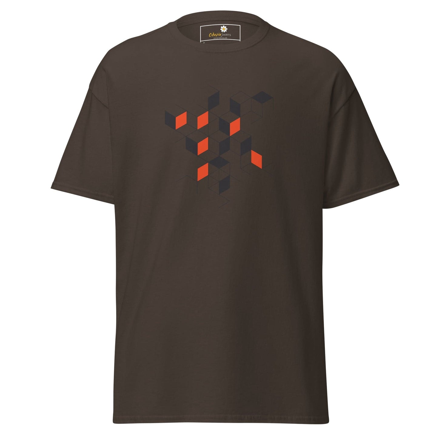 Unisex classic tee - ABSTRACT SQUARES - REGULAR - Dark Chocolate / S