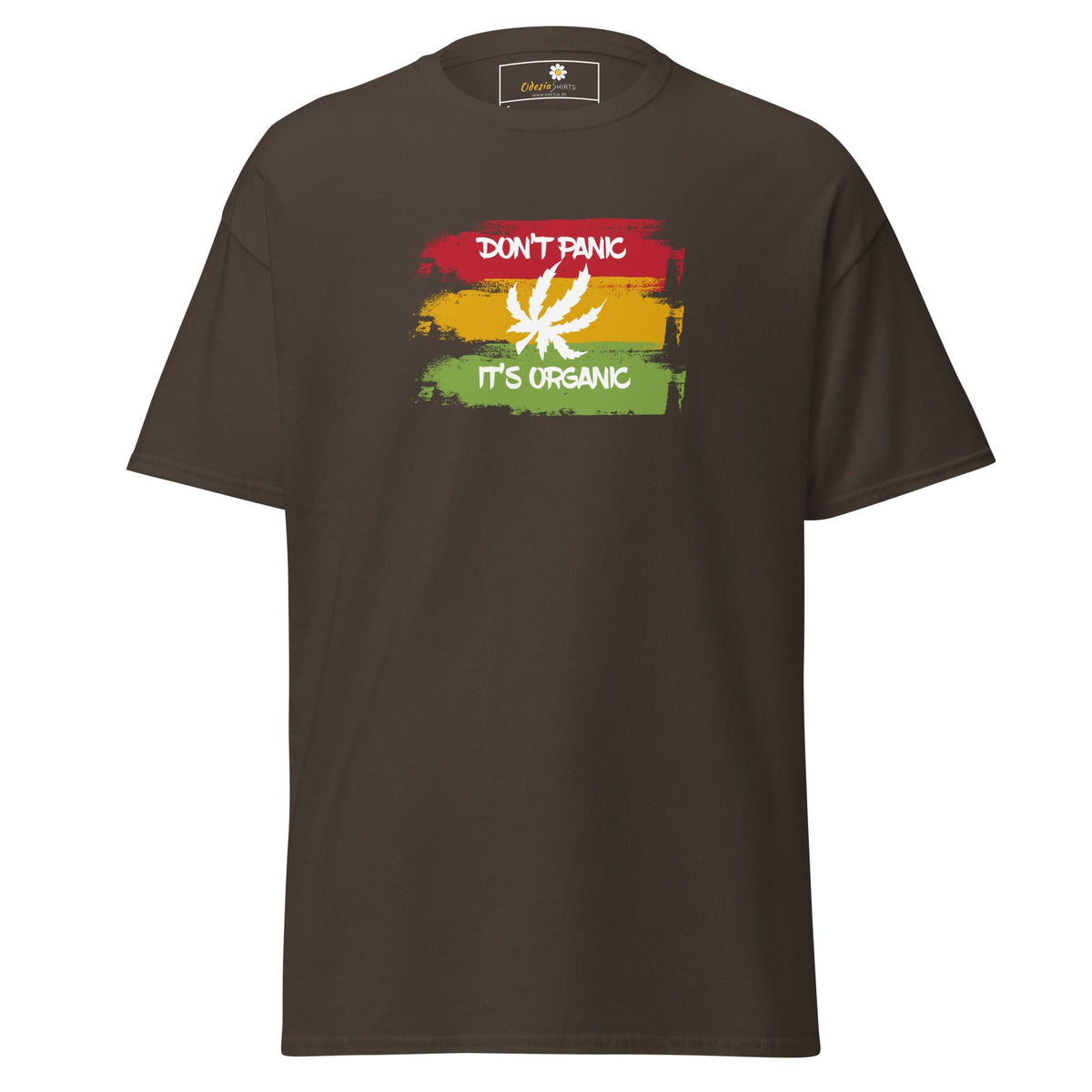 Unisex classic t-shirt - MYSTIC DON’T PANIC ORGANIC - REGULAR - Dark Chocolate / S