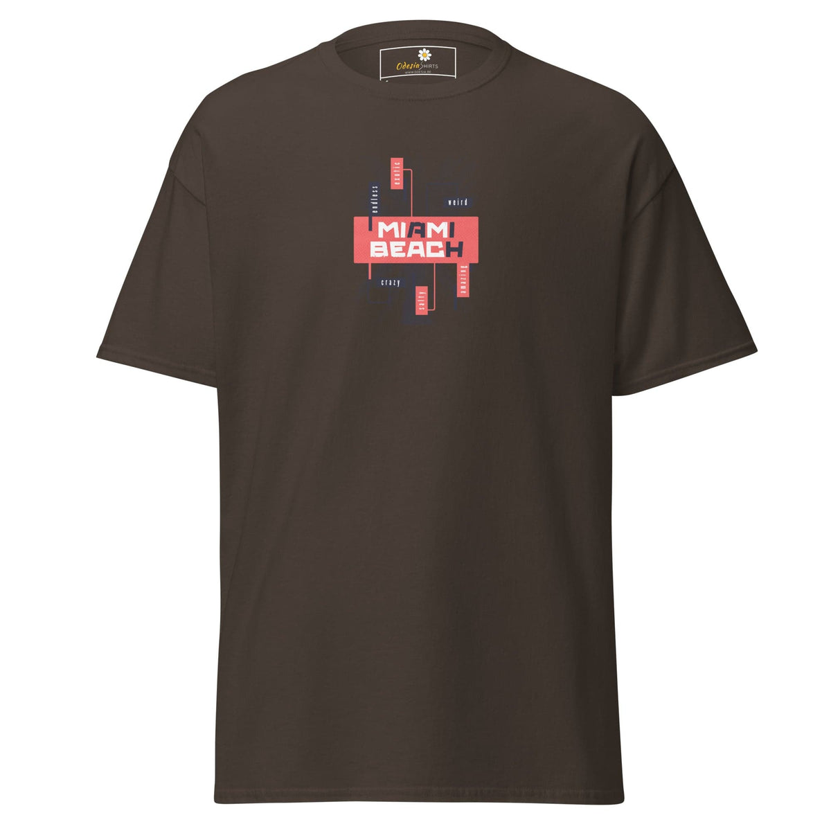 Unisex classic tee - COUNTRY SUMMER MIAMI BEACH - REGULAR - Dark Chocolate / S