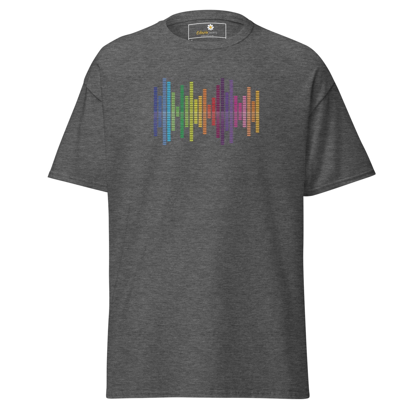 Unisex classic tee - MUSIC AUDIO SPECTRUM - REGULAR - Dark Heather / S