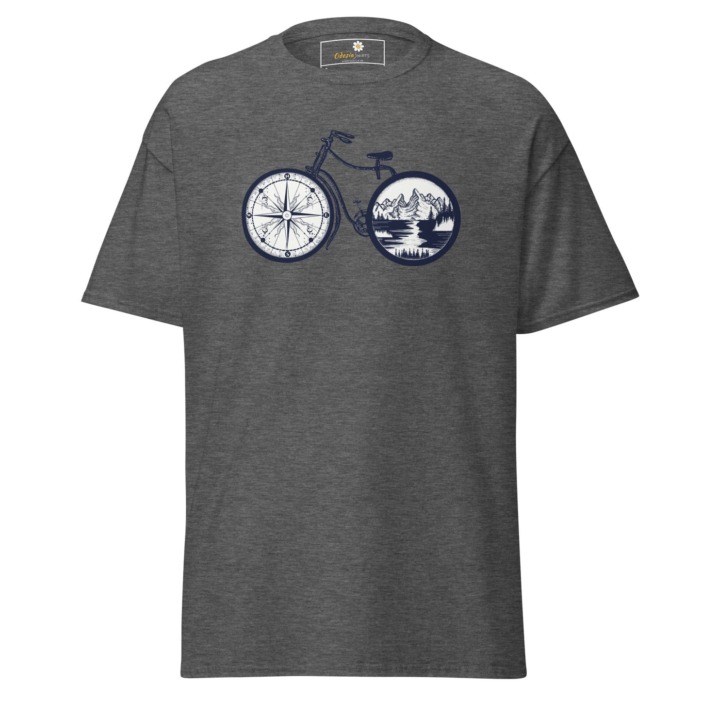 Unisex classic t-shirt - SPORT BIKE DIRECTION MOUNTAINS - REGULAR - Dark Heather / S