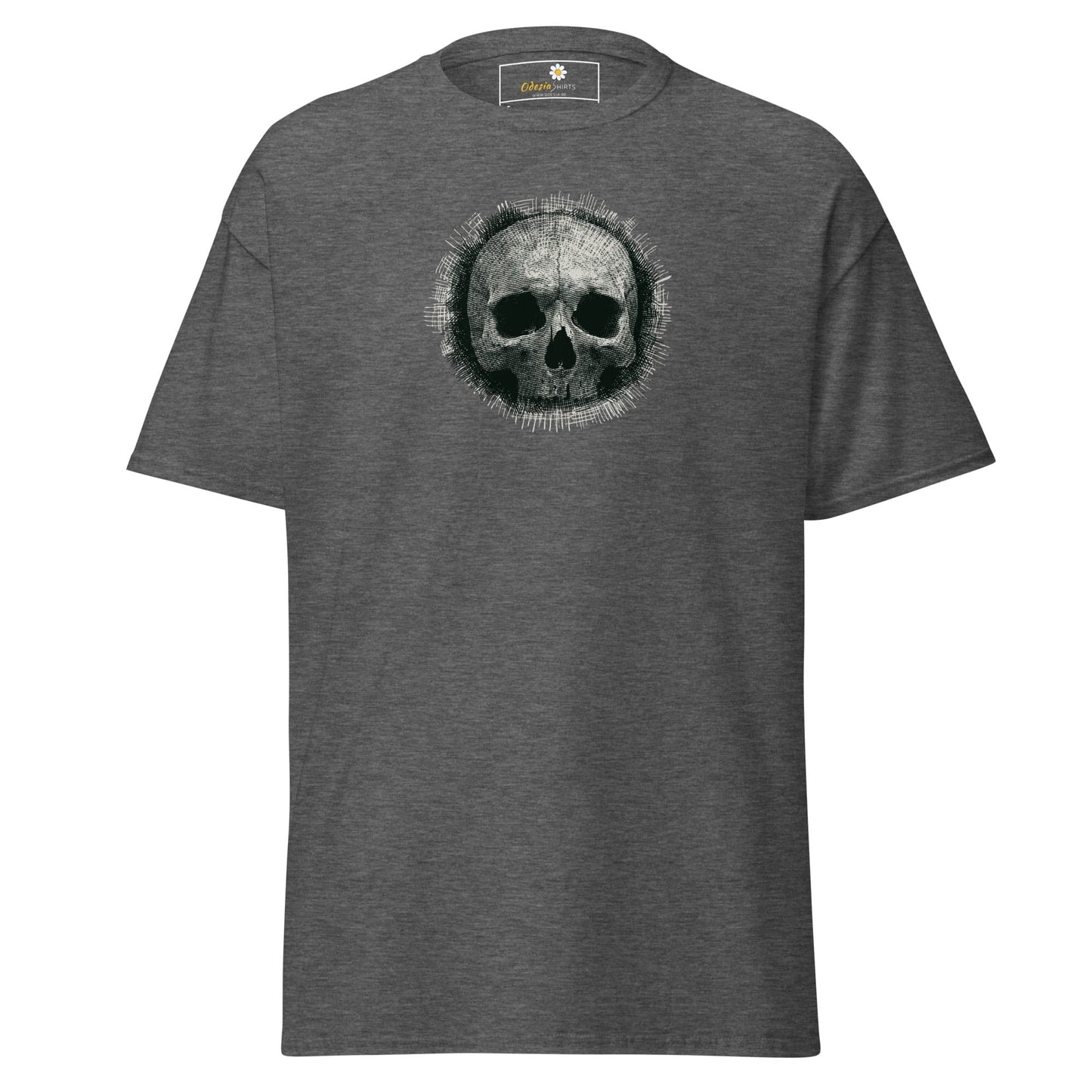 Unisex classic tee - SKULL - REGULAR - Dark Heather / S