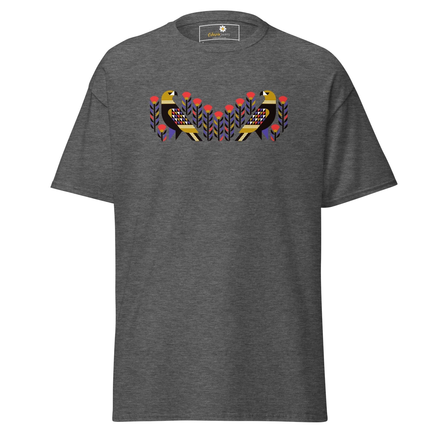 Unisex classic tee - WILD LIFE PERU BIRDS - REGULAR - Dark Heather / S