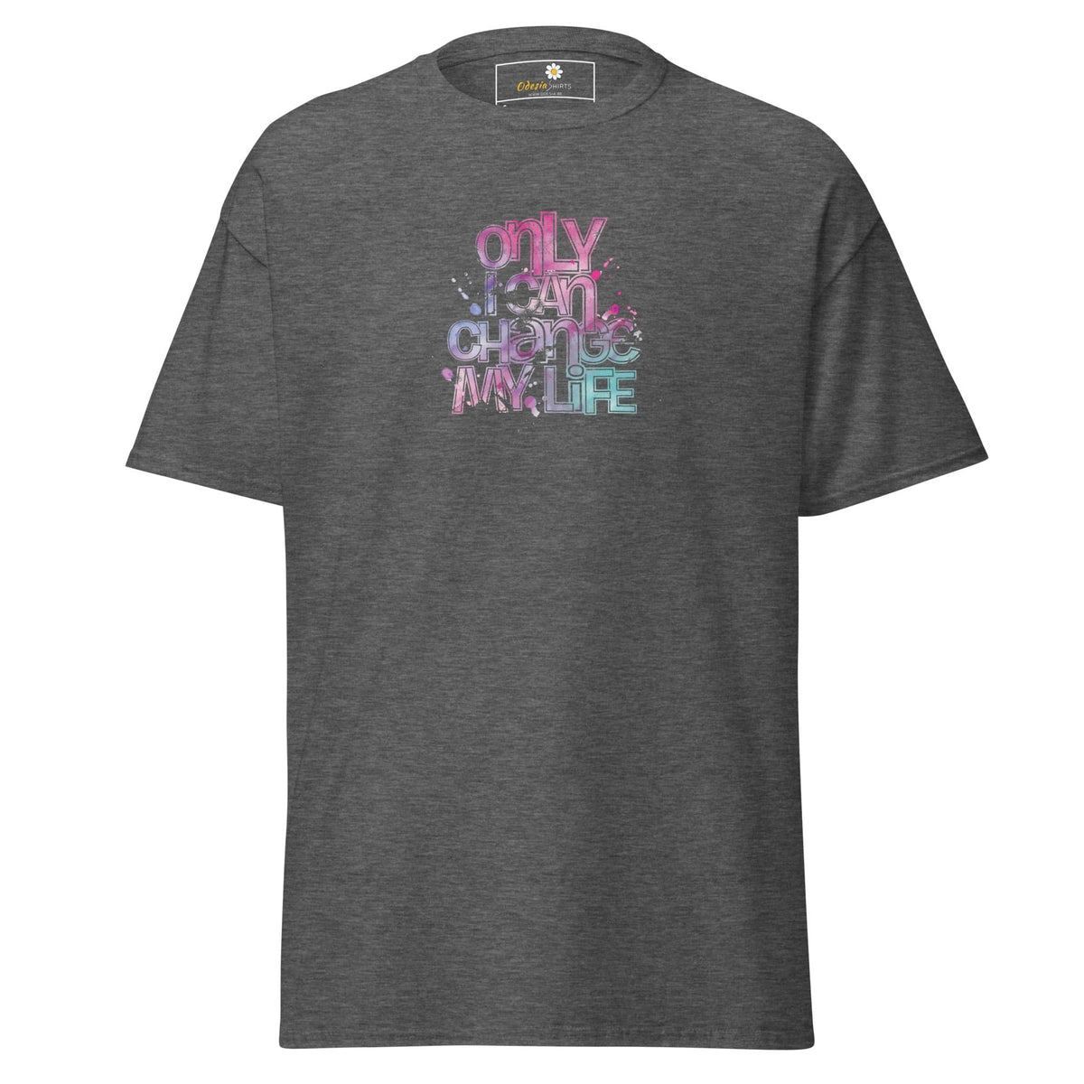 Unisex classic tee - TEXT ONLY I CAN CHANGE - REGULAR - Dark Heather / S