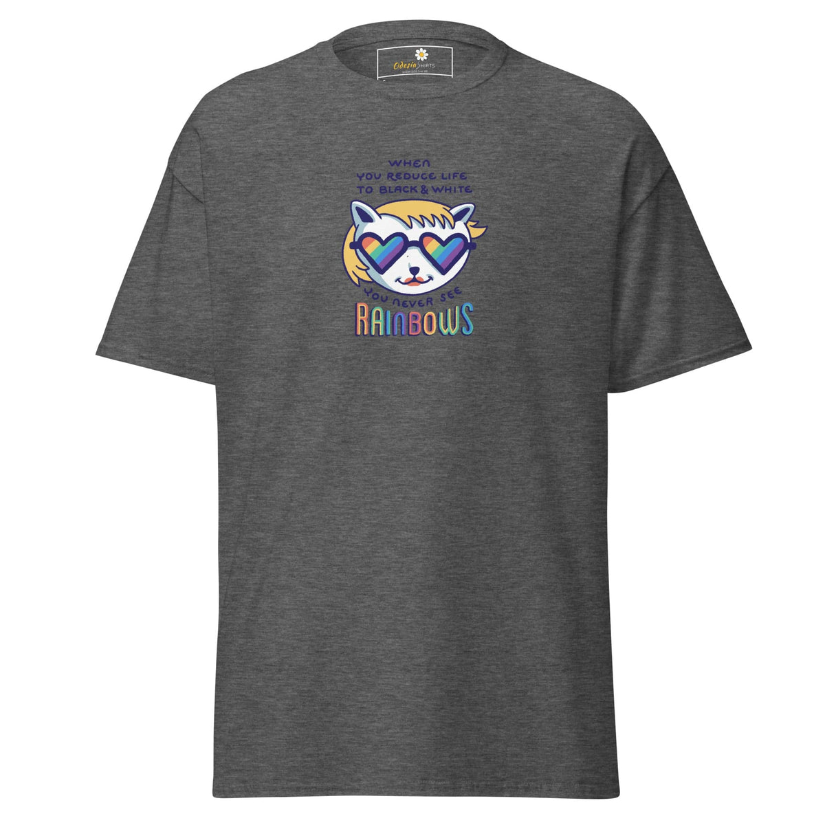 Unisex classic tee - COMMUNITY MISC SEE RAINBOWS - REGULAR - Dark Heather / S
