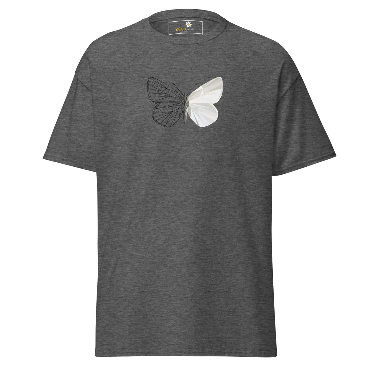 Unisex classic tee - ANIMALS BUTTERFLY - REGULAR - Dark Heather / S