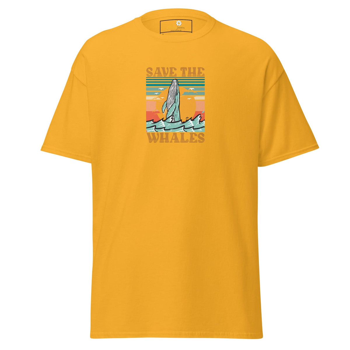 Unisex classic tee - WILD LIFE SAVE THE WHALES - REGULAR - Gold / S