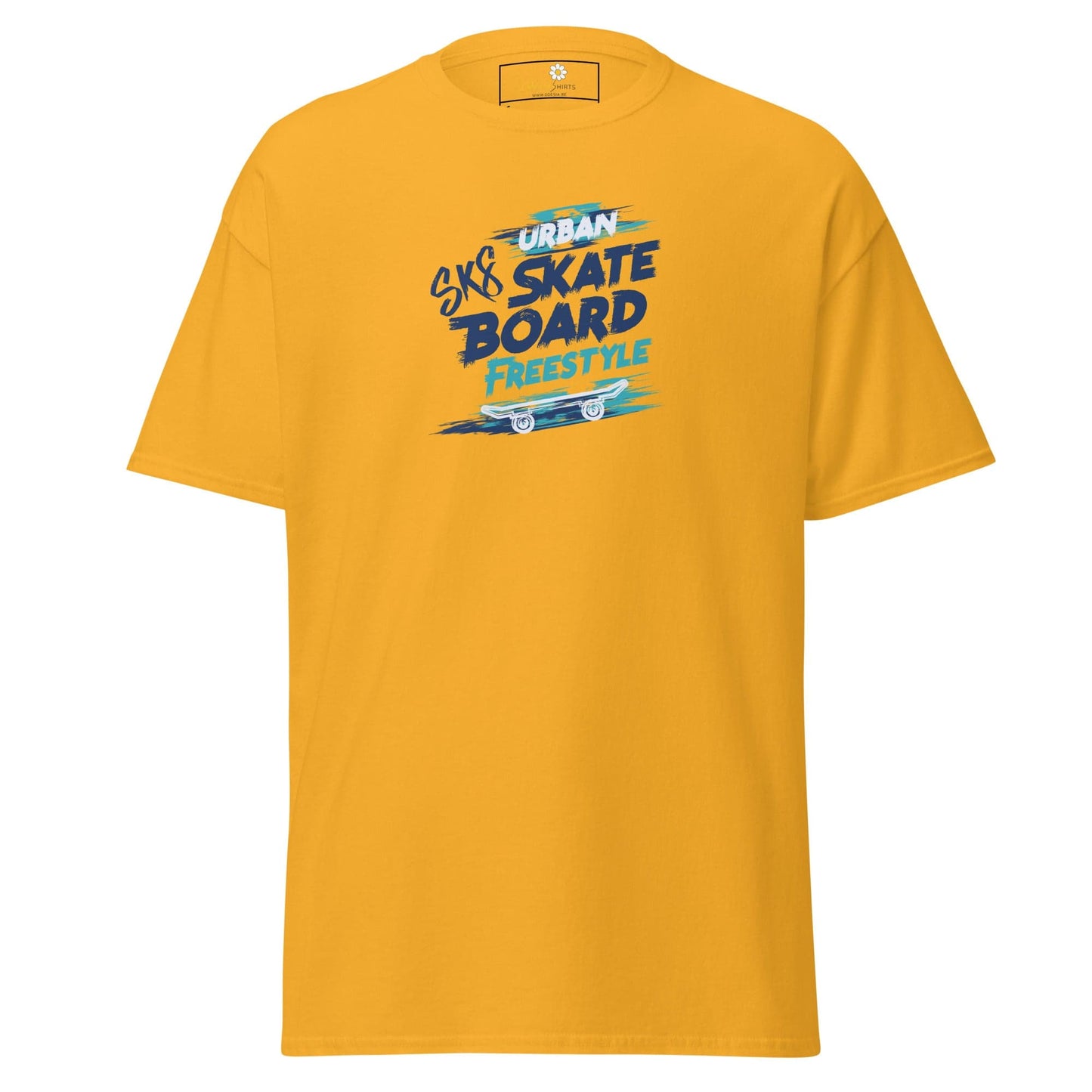Unisex classic t-shirt - SPORT SKATEBOARD FREESTYLE - REGULAR - Gold / S
