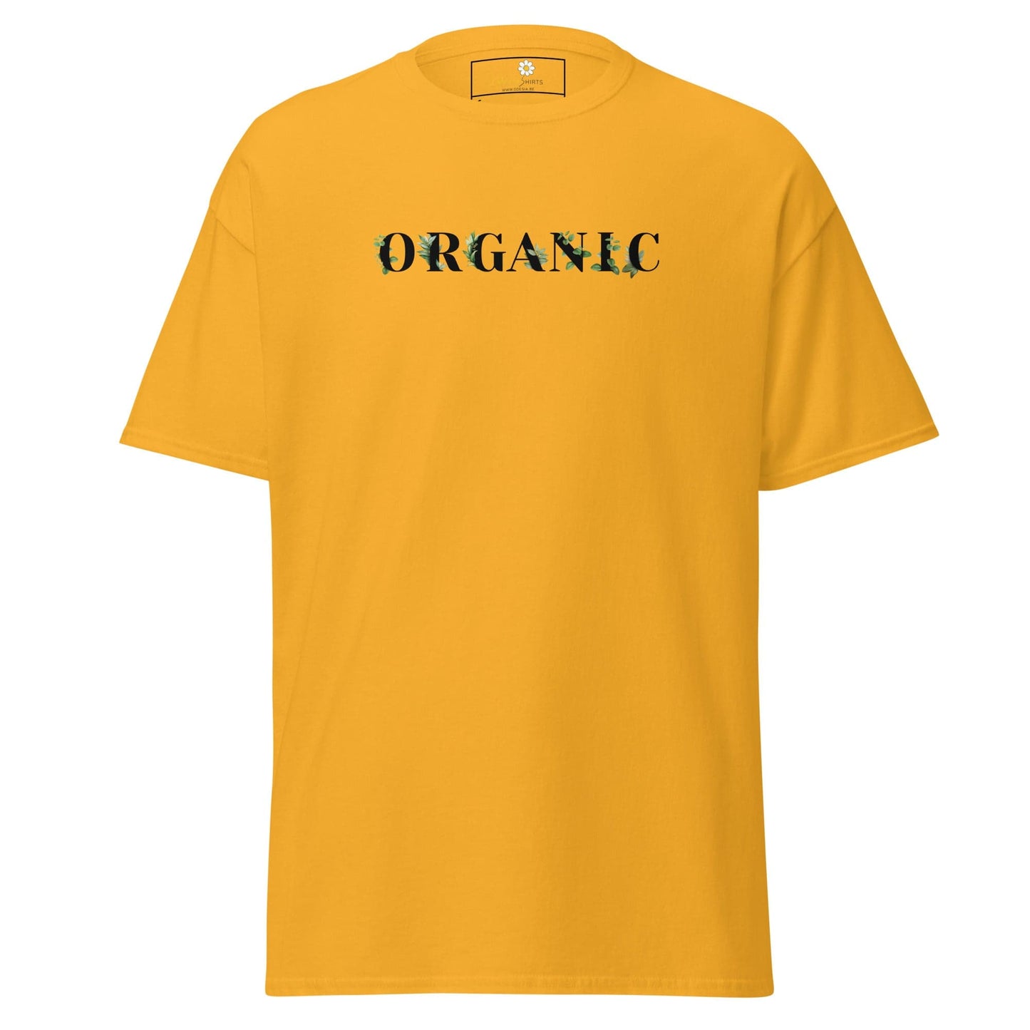Unisex classic tee - TEXT GREEN ORGANIC - REGULAR - Gold / S